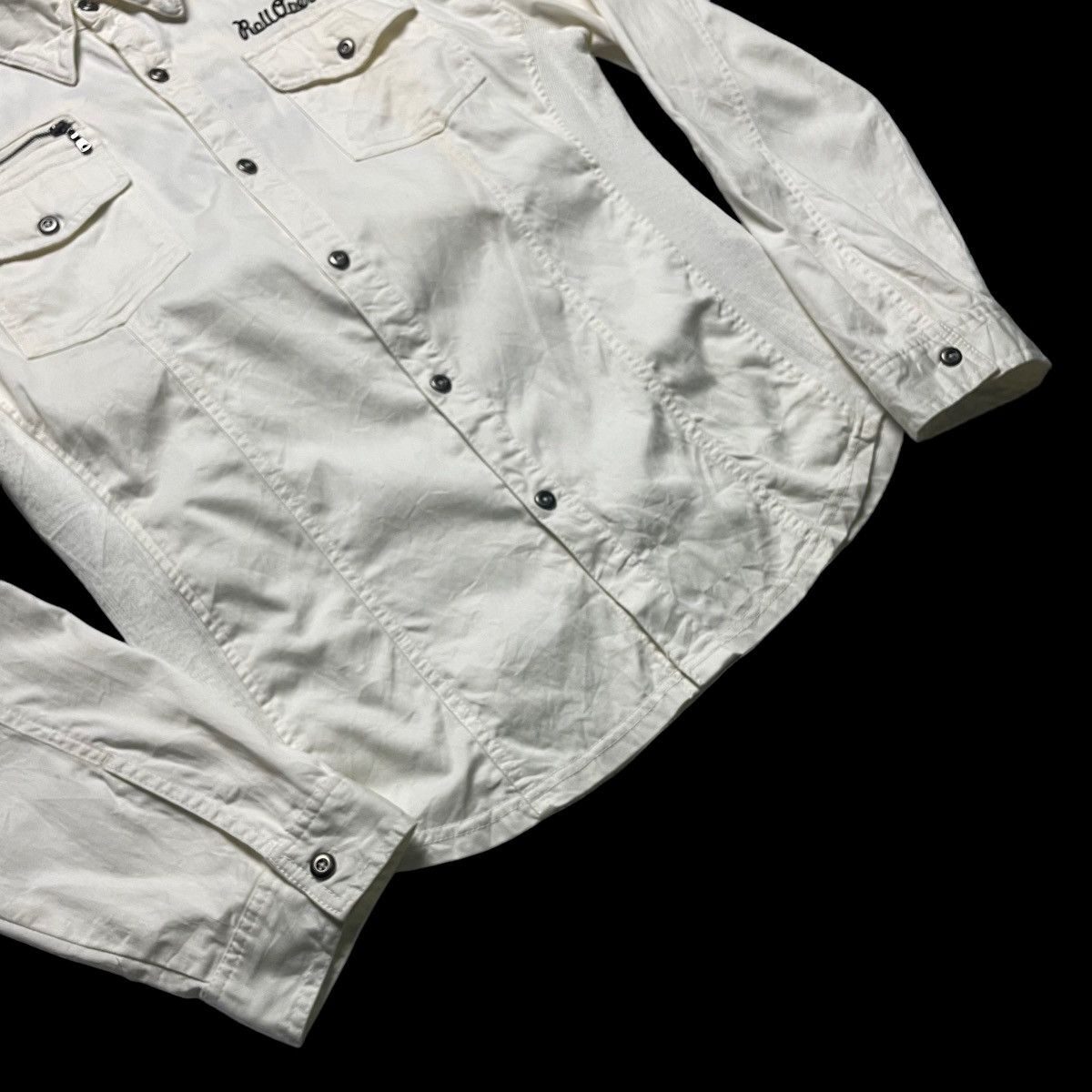 Seditionaries 🇯🇵 SEMANTIC DESIGN EMBROIDERED SPELL OUT BUTTON UP SHIRT Size US XL / EU 56 / 4 - 4 Thumbnail