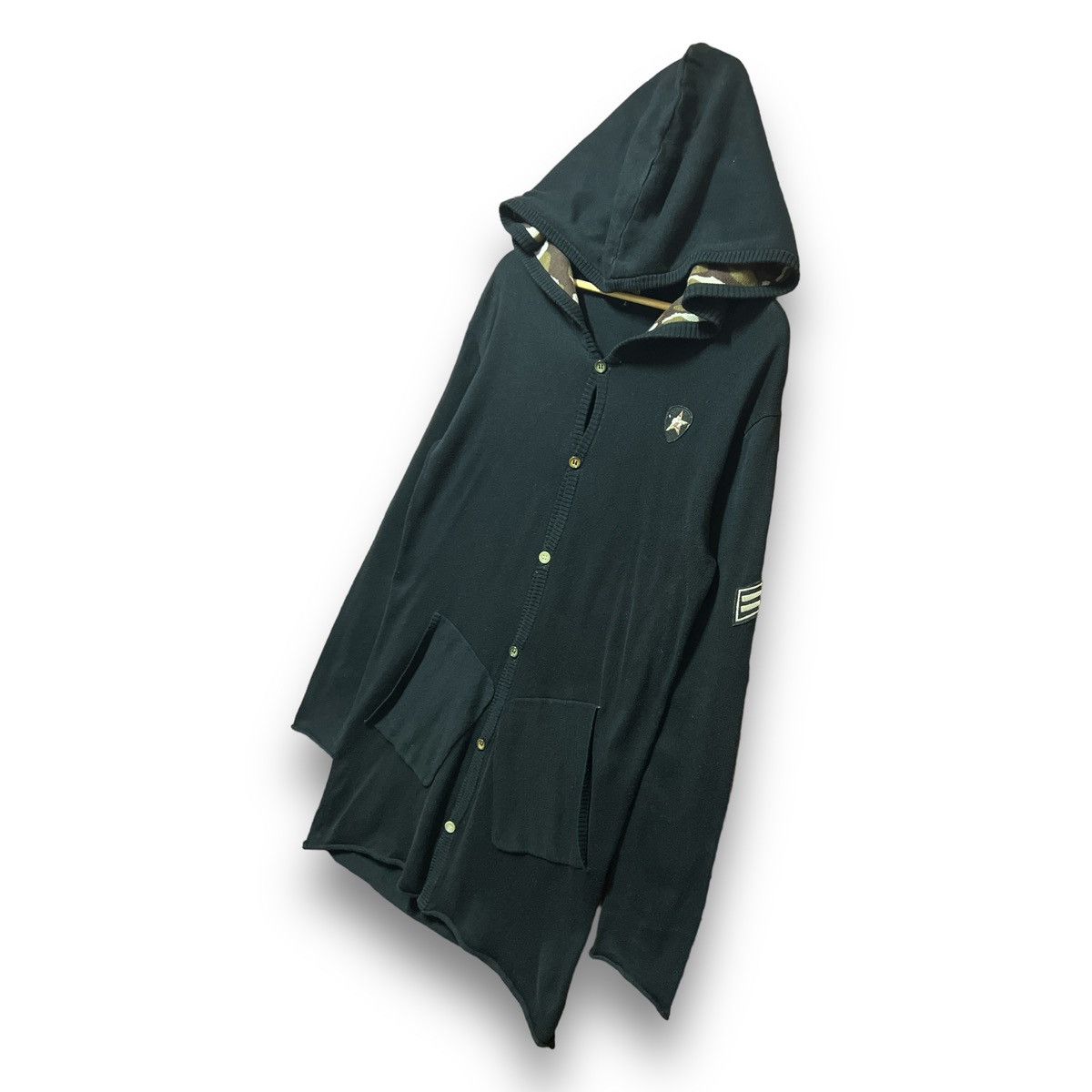 Japanese Brand Peyton Place For Men PPFM long cardigan hoodie camo Size L / US 10 / IT 46 - 2 Thumbnail