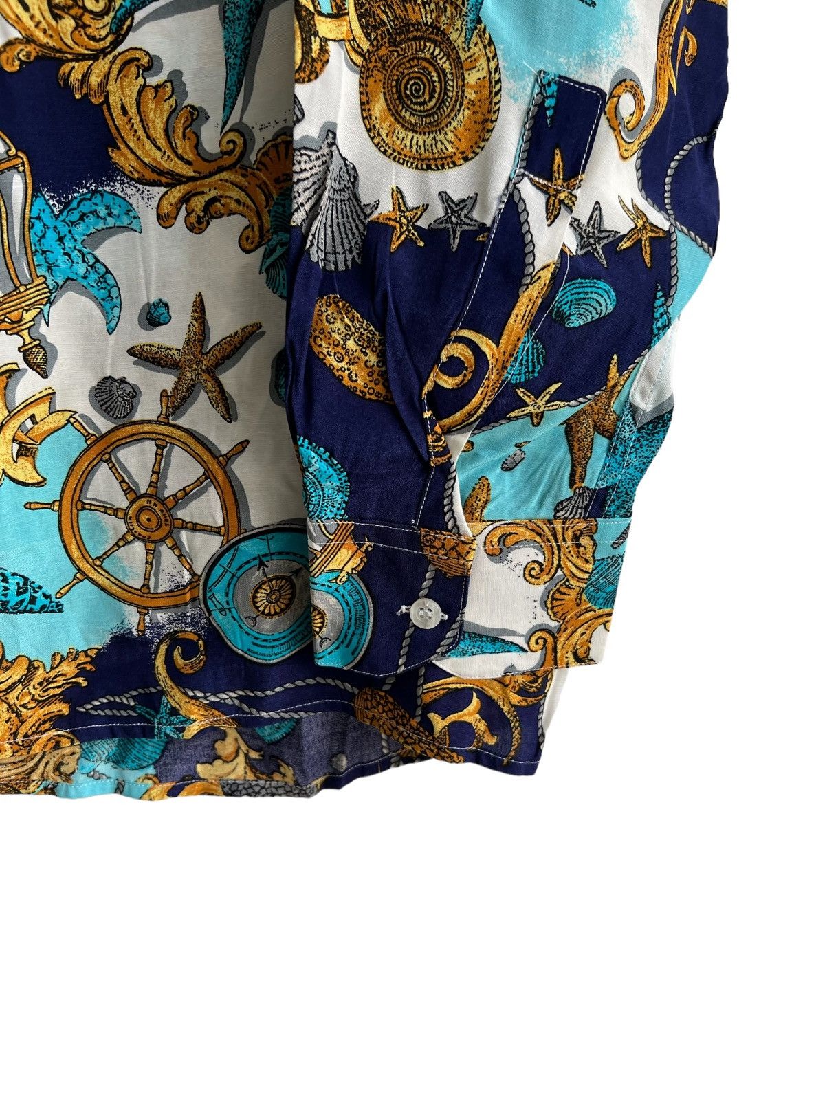 Barque × Versace Prototype Stefano Dassi 🇮🇹 Chain Baroque Luxury Rayon Shirt Size US M / EU 48-50 / 2 - 7 Thumbnail