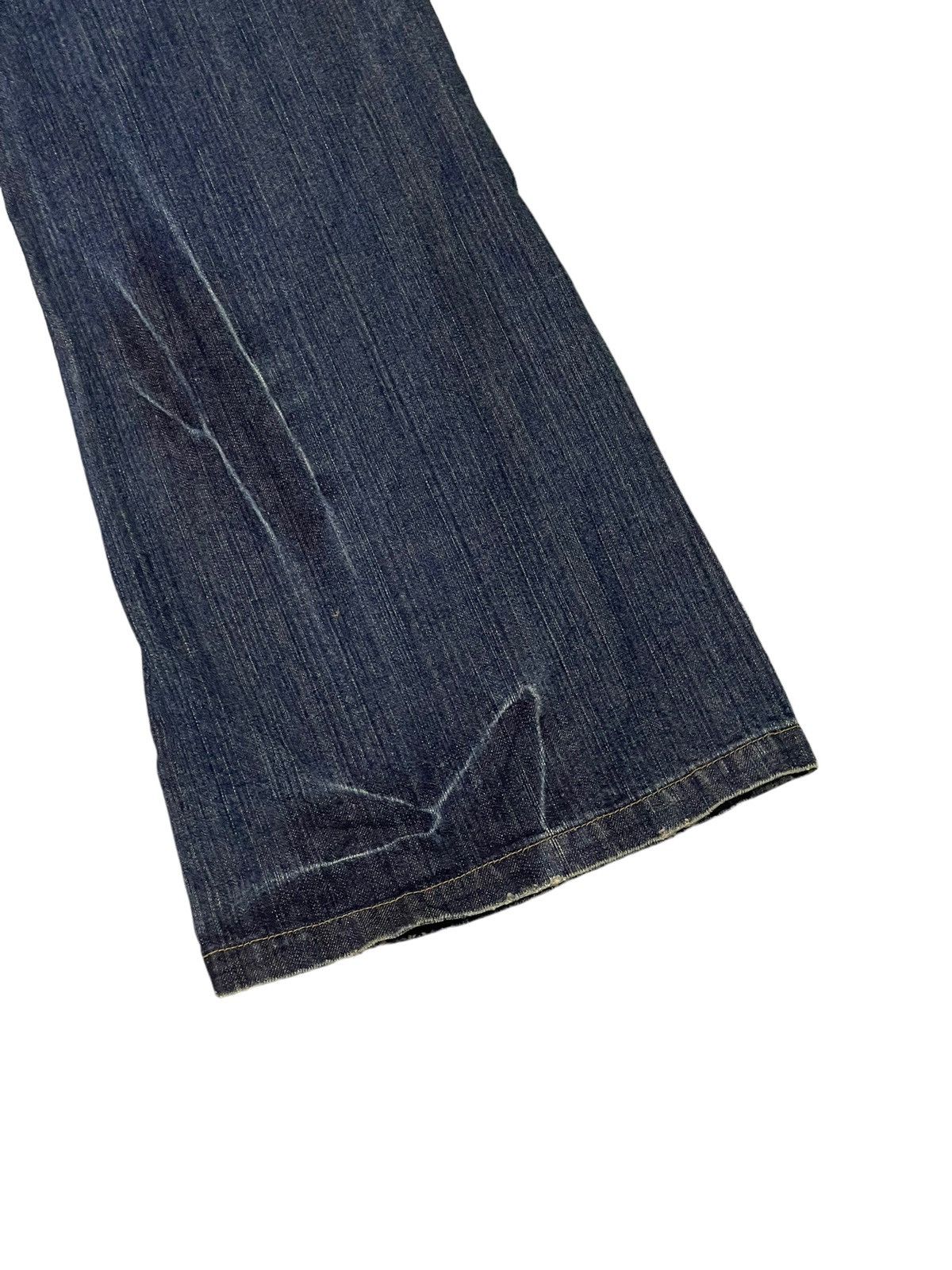 Japanese Brand Wide Leg Jeans Et Boite Japan Distress Low Rise 6🟦0 Size US 29 - 15 Thumbnail
