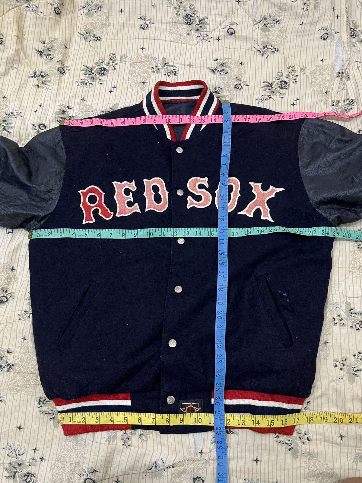 Other (Rrrr). RED SOX VARSITY LEATHER SLEEVE JACKET Size US M / EU 48-50 / 2 - 17 Thumbnail