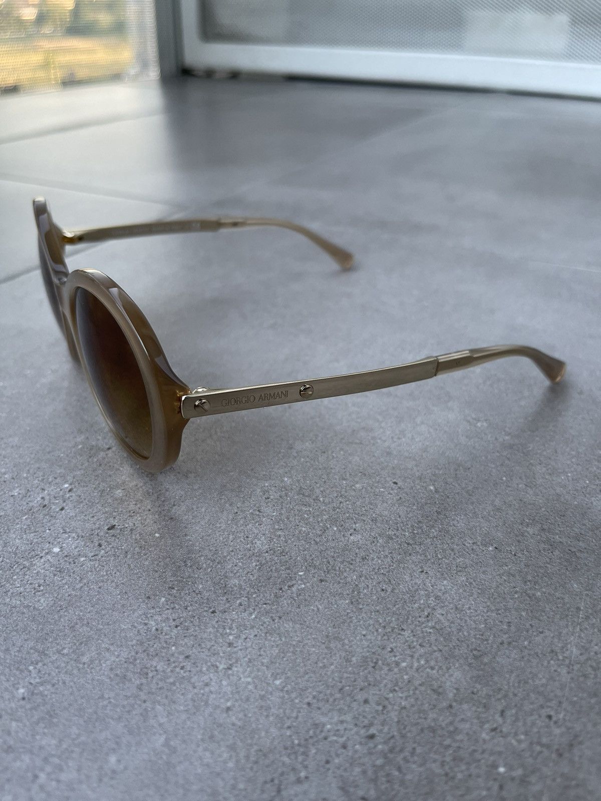 Emporio Armani Giorgio Armani AR8012 5079/2L Cobain Gold Cream Sunglasses Size ONE SIZE - 5 Thumbnail