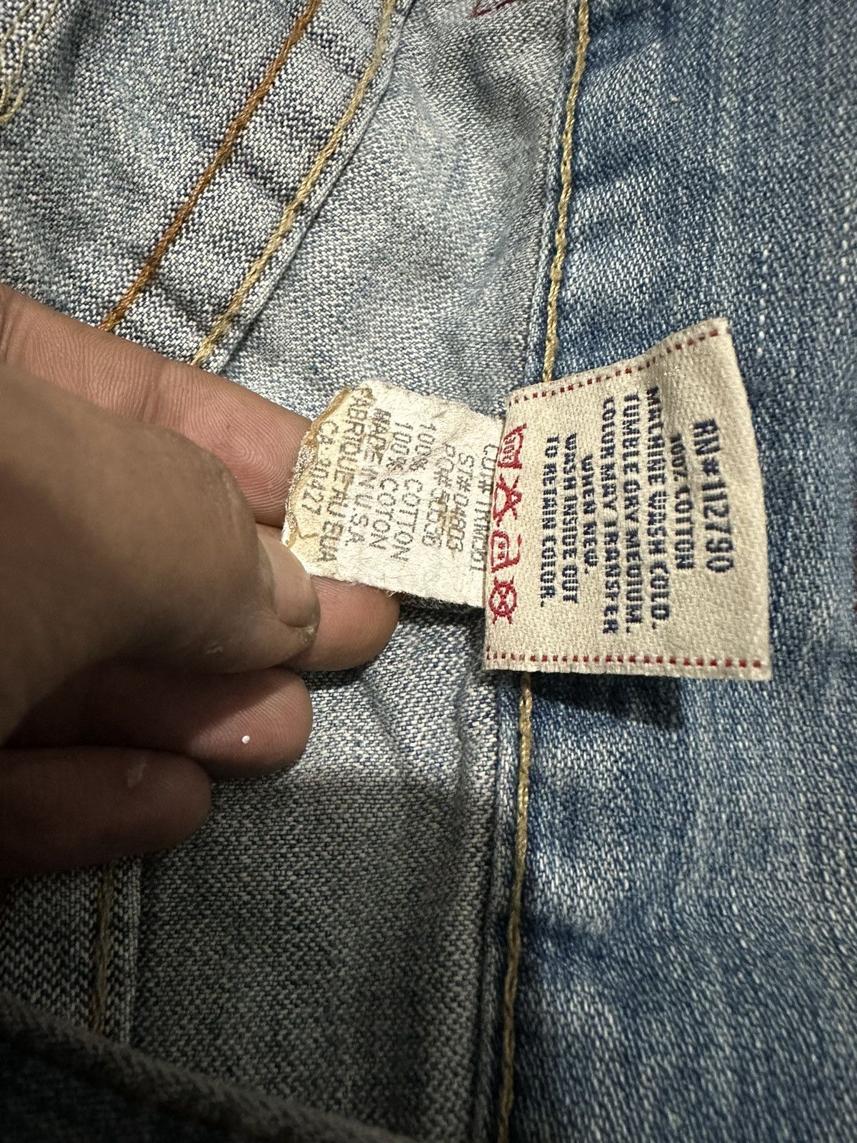 True Religion True Religion Joey Distressed Flared Jeans Size US 33 - 17 Thumbnail