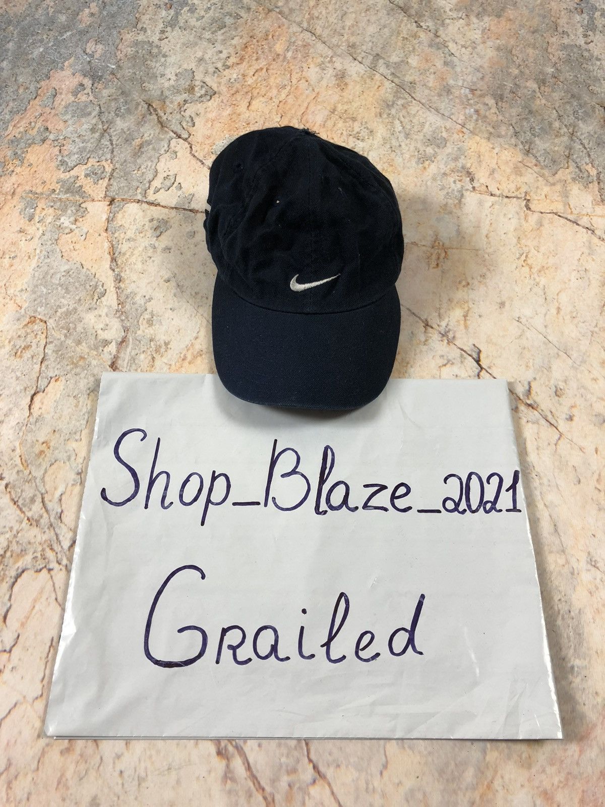 Nike × Vintage Nike vintage blue two logo hat cap Size ONE SIZE - 3 Thumbnail