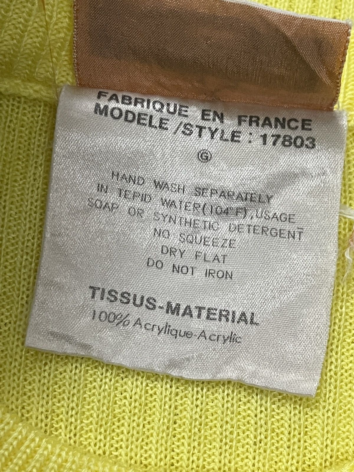 Courreges Courreges Yellow Ribbed Knitwear Top Size S / US 4 / IT 40 - 7 Thumbnail
