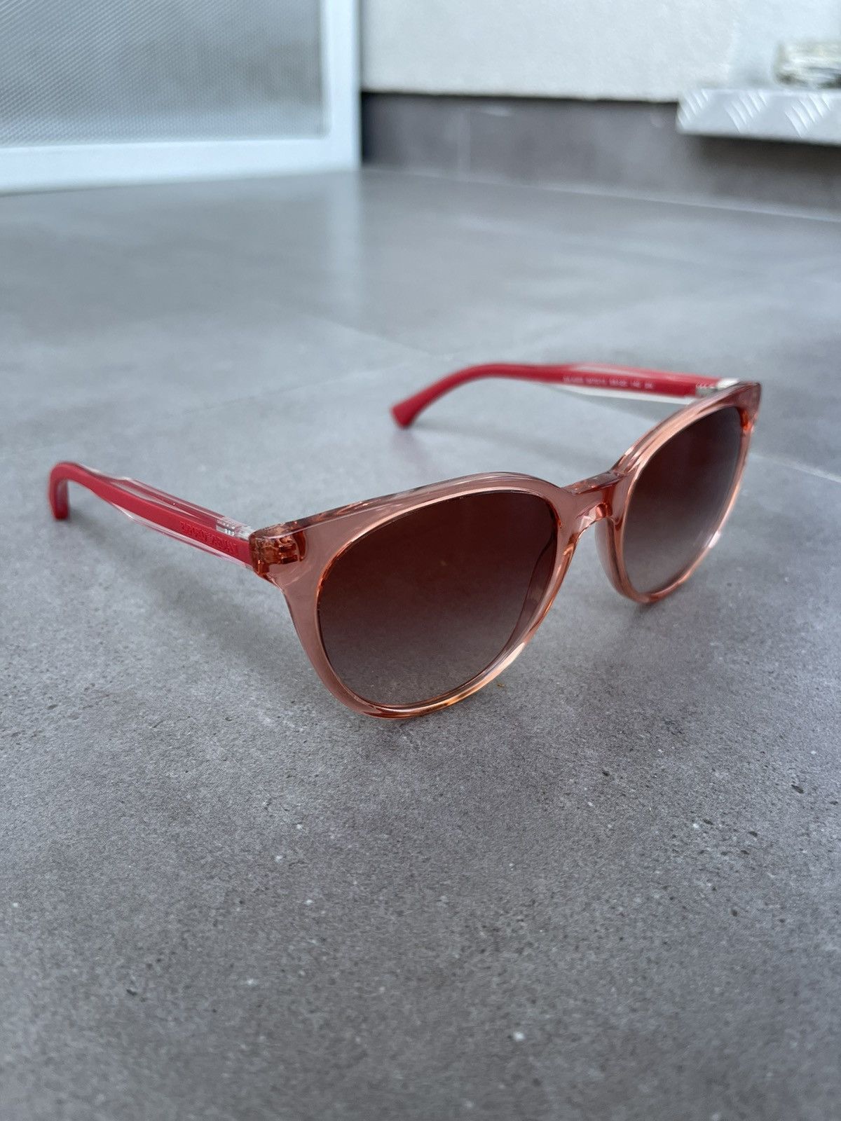 Emporio Armani Emporio Armani EA4003 5070/13 Peach Red Sunglasses Size ONE SIZE - 4 Thumbnail