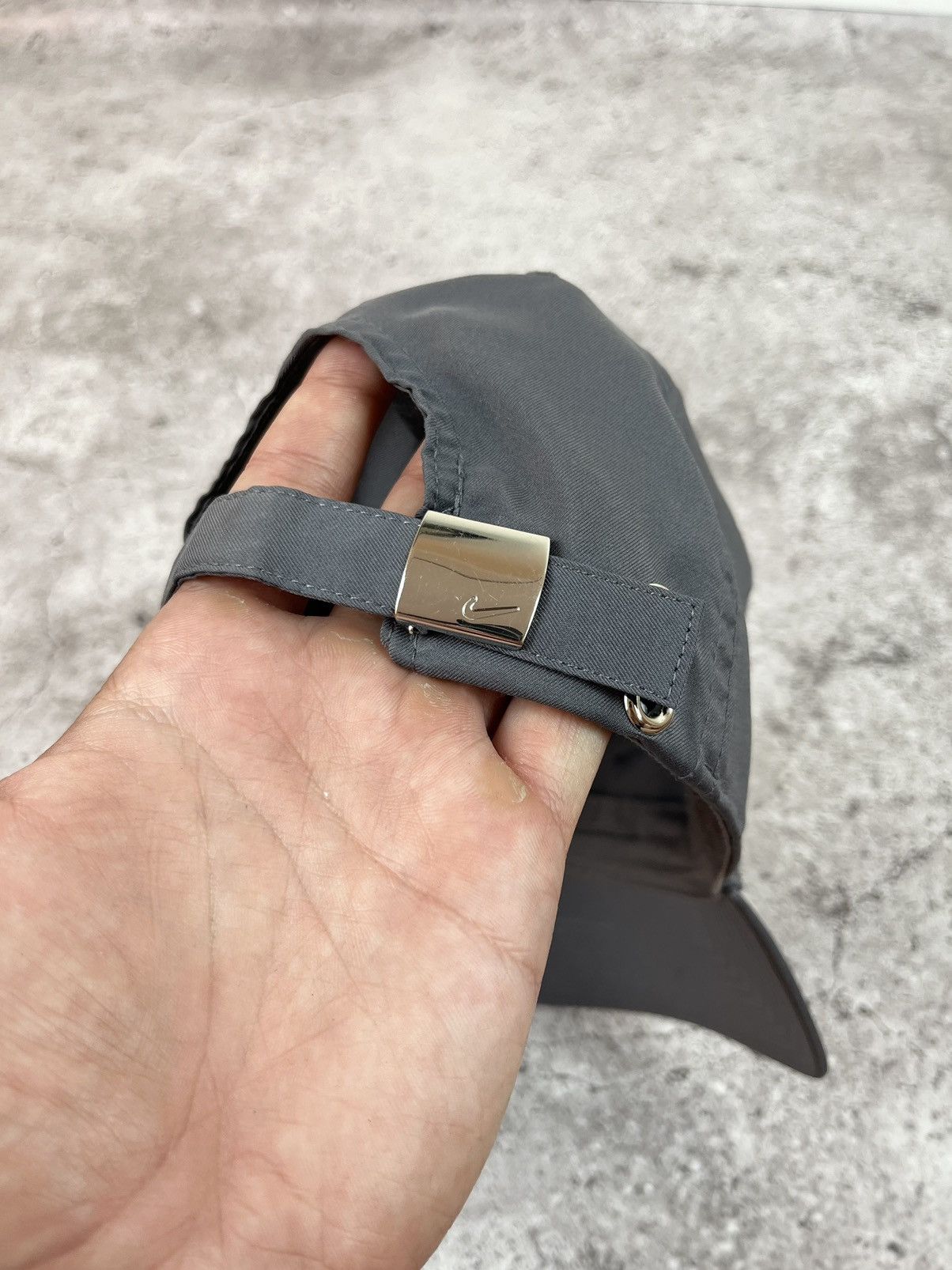 Nike Nike Grey Metal Swoosh Logo Cap Size ONE SIZE - 5 Thumbnail