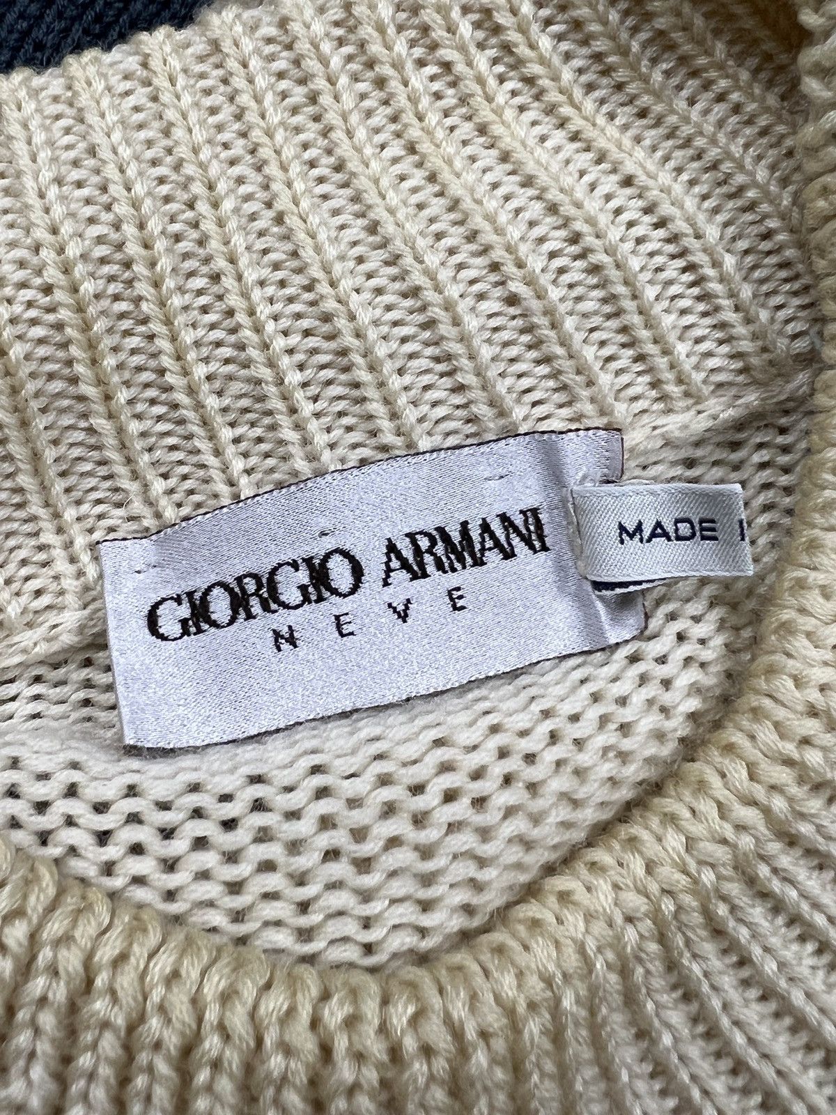 Giorgio Armani Vintage Giorgio Armani Neve AW02 Hybrid Knit Sweater Size US M / EU 48-50 / 2 - 14 Thumbnail