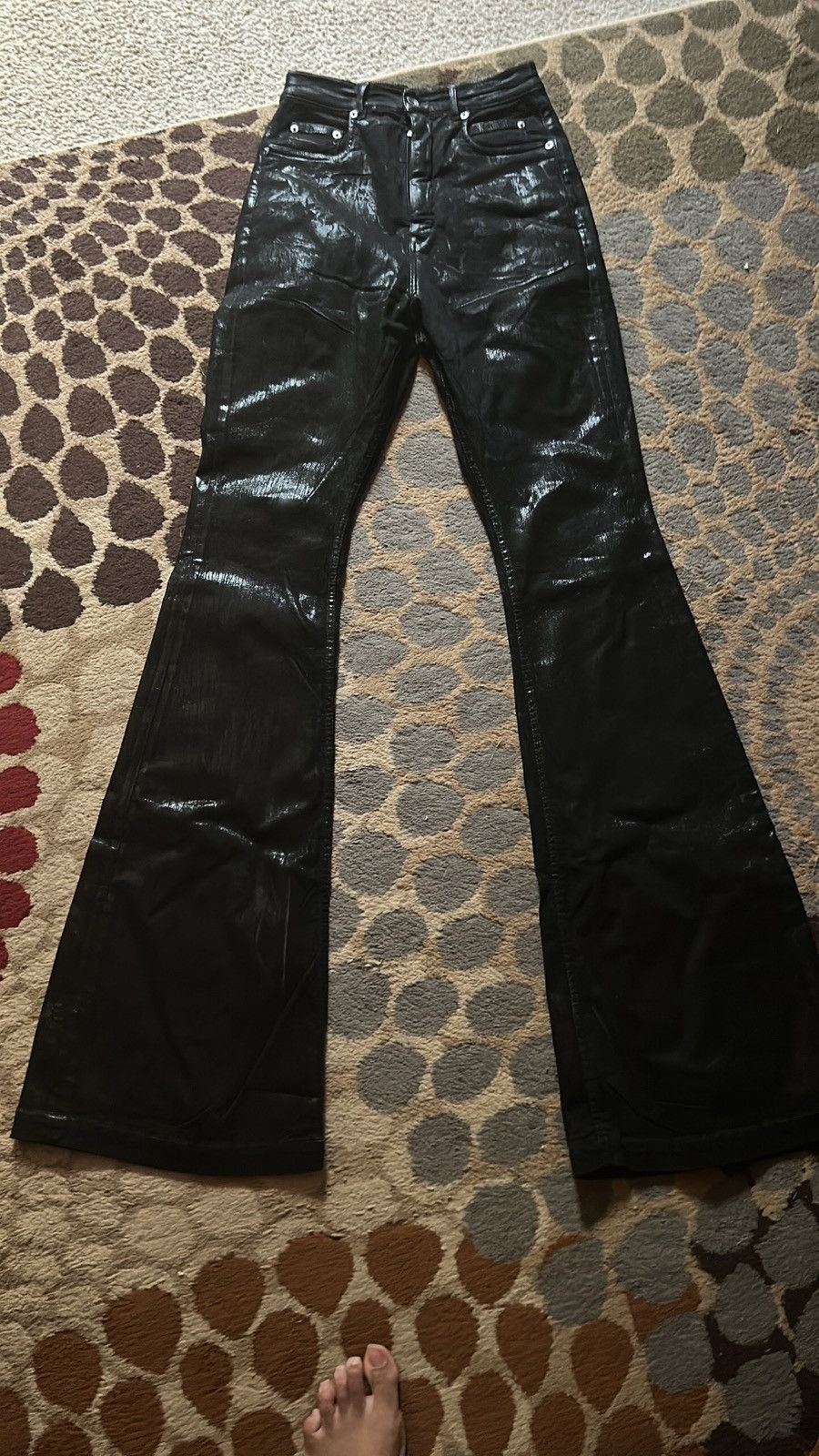 Rick Owens Rick Owens DRKSHDW Waxed Bolan Bootcut Denim | Grailed