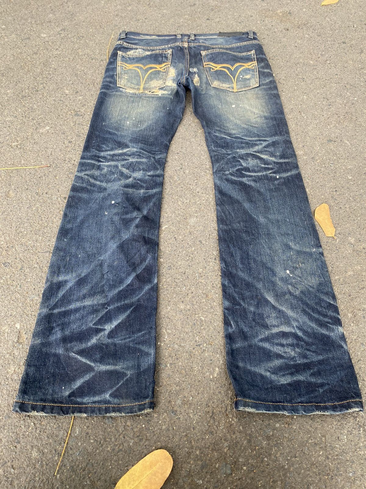 JACKROSE Insane Distressed Painter Bootcut Jeans Size US 33 - 7 Thumbnail