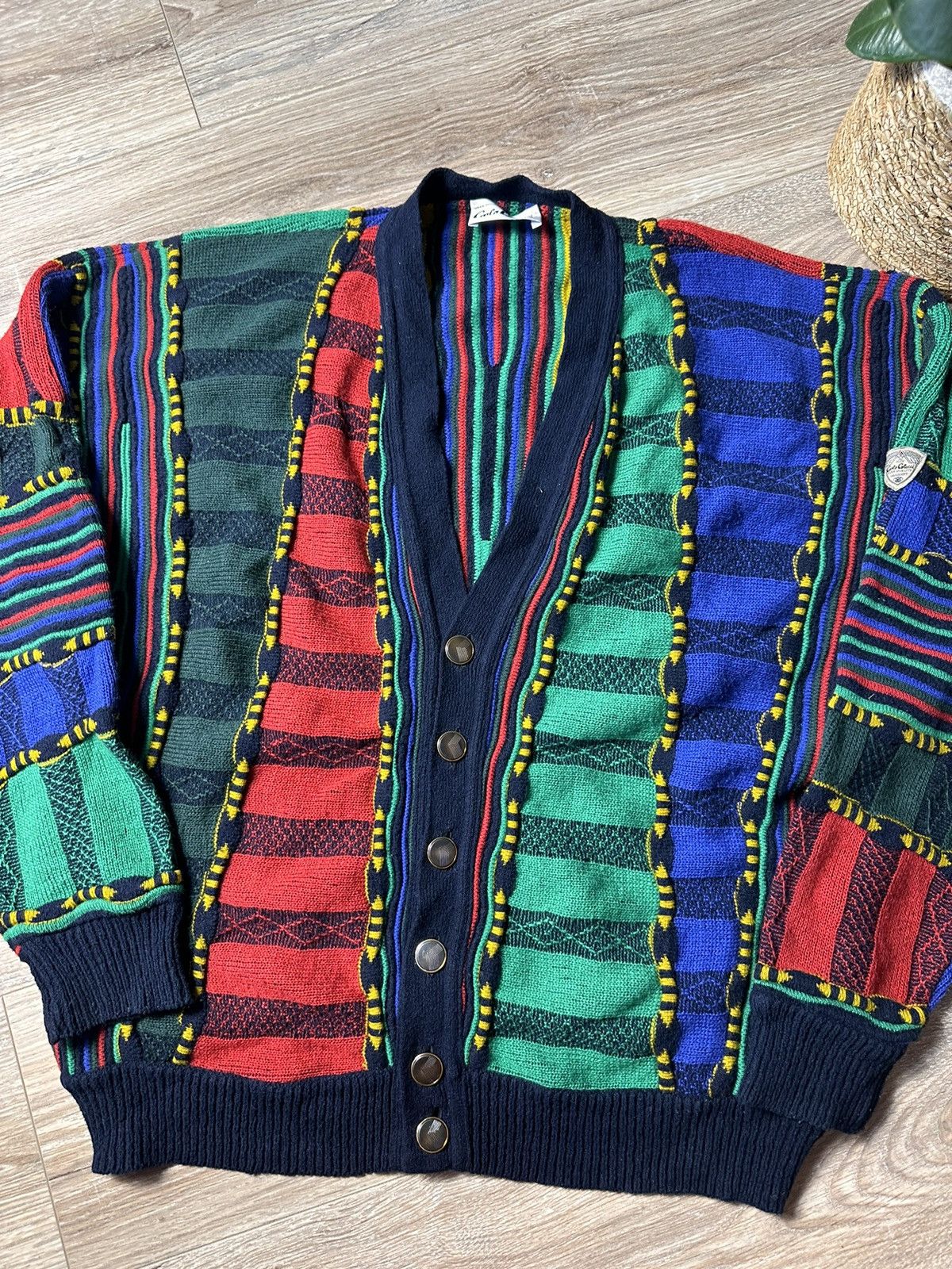 Carlo Colucci × Coogi Carlo Colucci Multicolor Knit Cardigan, Coogi style Size US M / EU 48-50 / 2 - 2 Thumbnail