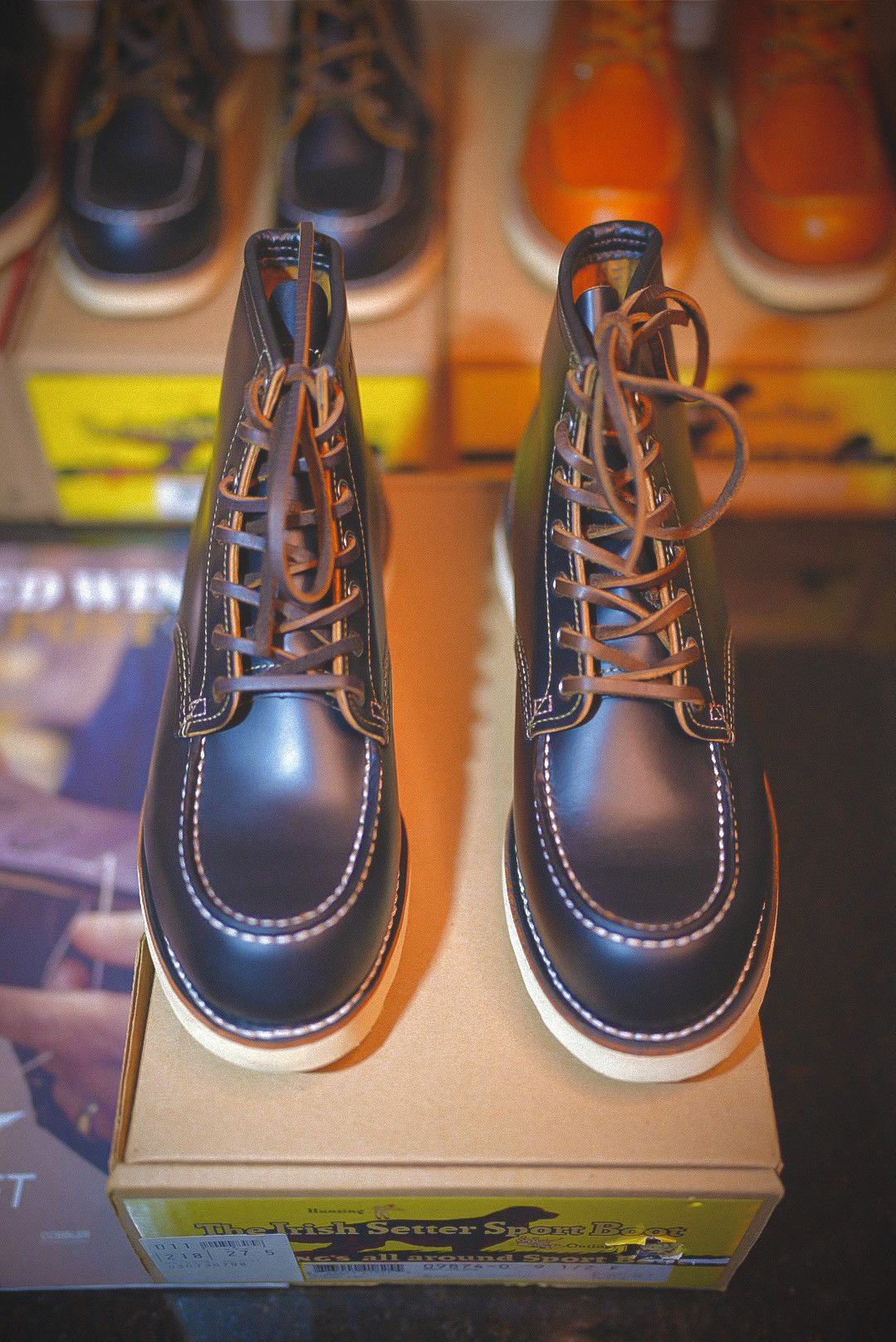 image of Red Wing 9874 Moc Toe Shoes in Black, Men's (Size 9.5)