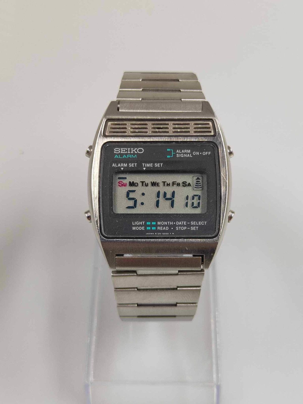 image of Seiko A135-5000 Japan Digital Men’S Watch in Grey, Men's