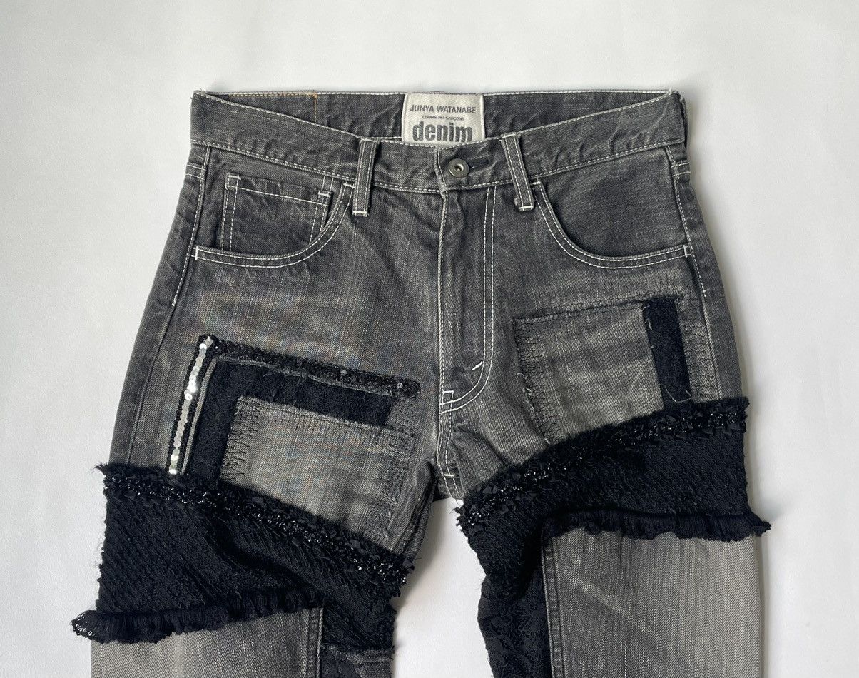 Comme des Garcons A/W 14 Distressed Patchwork Jeans Size 28" / US 6 / IT 42 - 2 Thumbnail