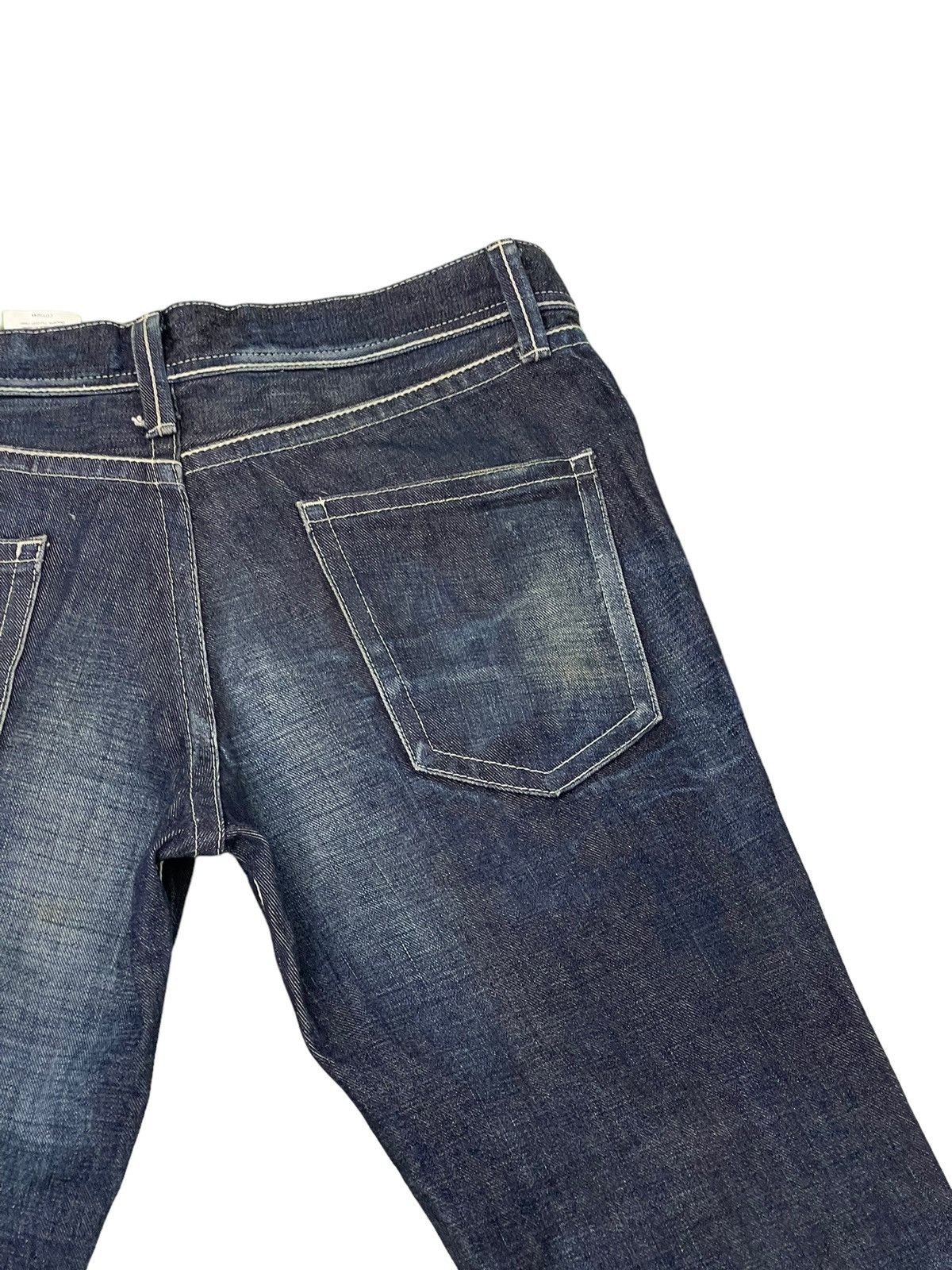Japanese Brand Flare Jeans Ufin & Sons Distres Thick Denim Bell Bottom 5🟦9 Size US 35 - 21 Thumbnail