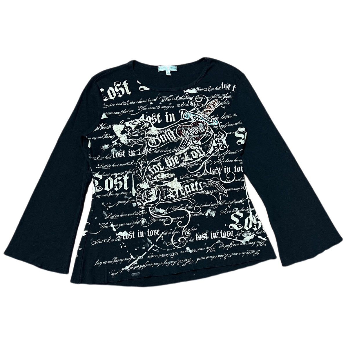 Vintage Whimsygoth grunge y2k longsleeve lettering shirt Size M / US 6-8 / IT 42-44 - 1 Thumbnail
