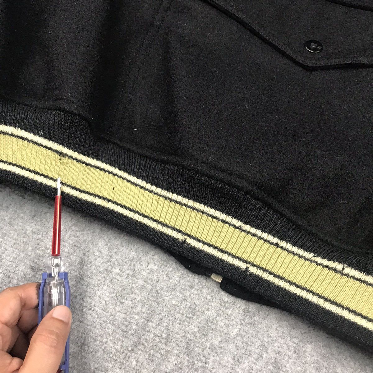 Japanese Brand MEN FLANDRE VARSITY JACKET SNAP BUTTON JACKET Size US M / EU 48-50 / 2 - 12 Thumbnail