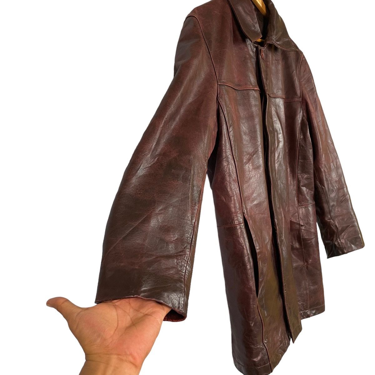 Genuine Leather The Suit Company Cowhide Leather Long Jacket Size US L / EU 52-54 / 3 - 6 Thumbnail