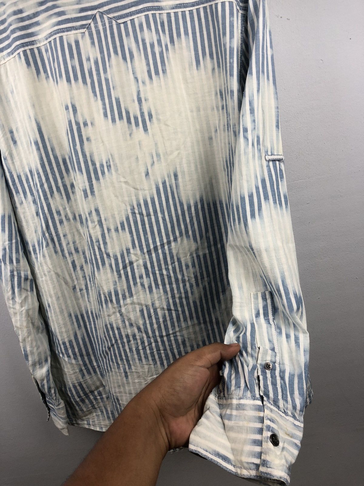 Le Grande Bleu (L.G.B.) I.N.C Concept Acid Wash Tie Dyed Button Up Shirt Size US L / EU 52-54 / 3 - 10 Thumbnail