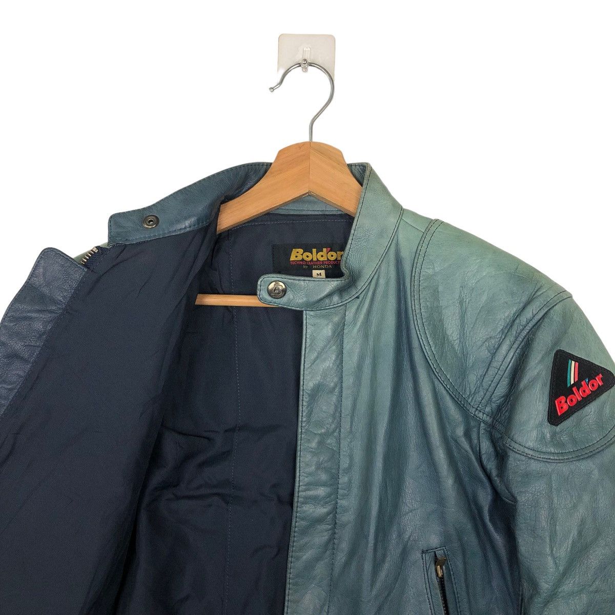 Japanese Brand VINTAGE RACING MOTORCYCLE LEATHER JACKET BOLDOR BY HONDA Size US M / EU 48-50 / 2 - 9 Thumbnail