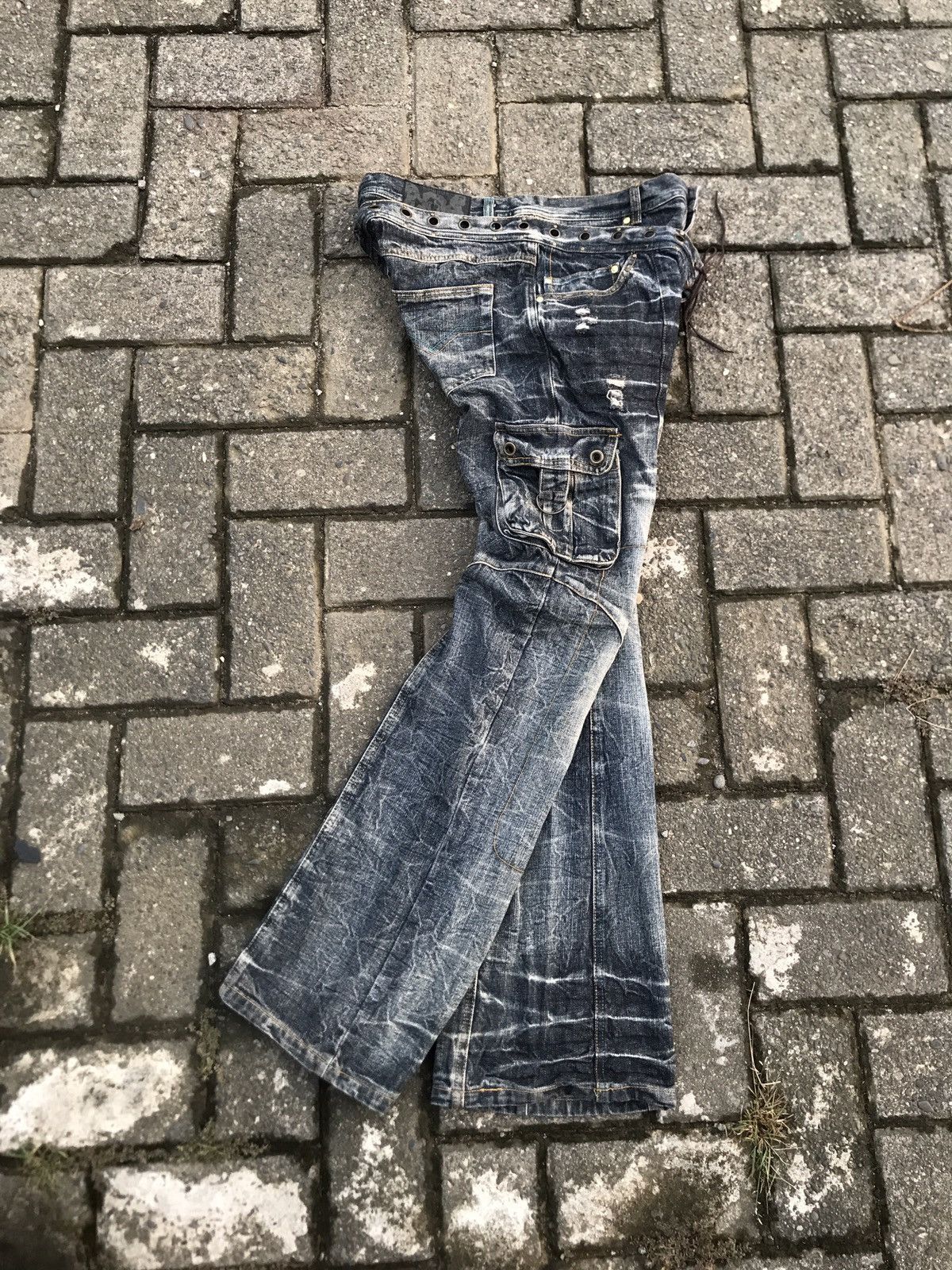 Japanese Brand Japanese brand Lowbox double waist denim Size US 33 - 7 Thumbnail