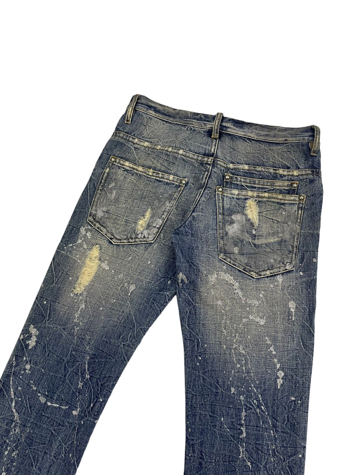 If Six Was Nine Midas Japan Flare Distressed Jeans Hysteric Style Size US 30 / EU 46 - 7 Thumbnail