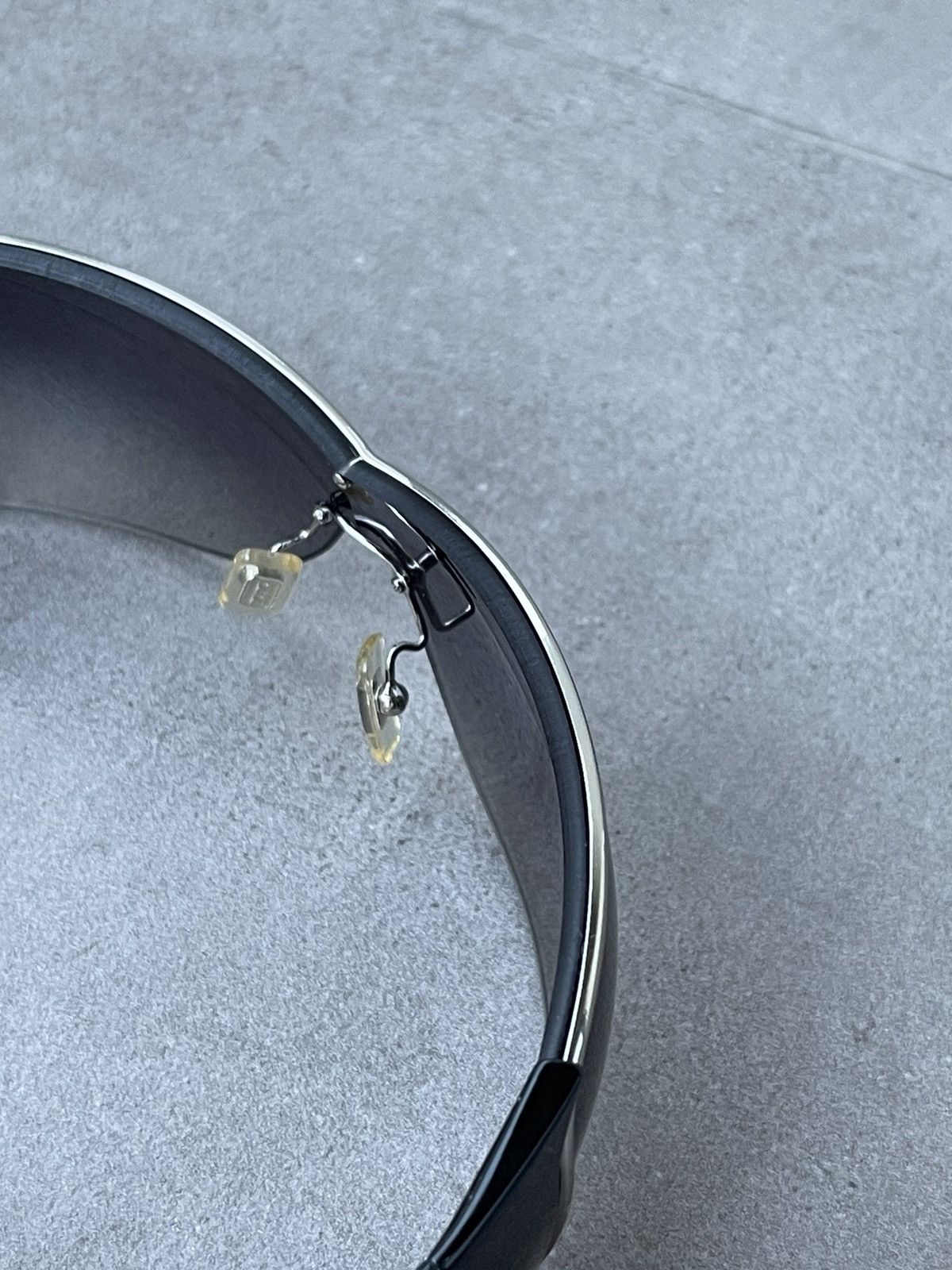 Miu Miu !DS! Miu Miu SMU58G 1BC-5D1 Black Silver Shield Sunglasses Size ONE SIZE - 10 Thumbnail