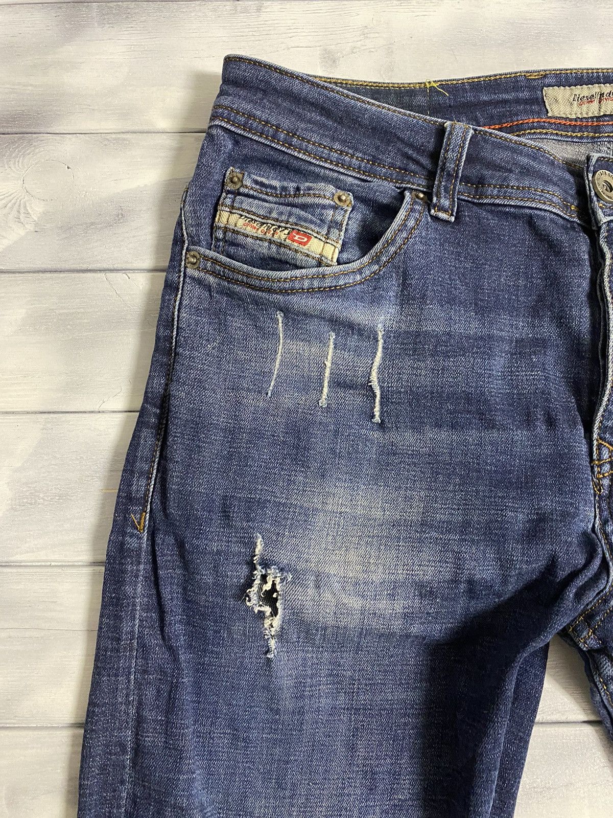 Diesel Rare Vintage Jeans Diesel. Avant-Garde Punk style. Size US 32 / EU 48 - 3 Thumbnail