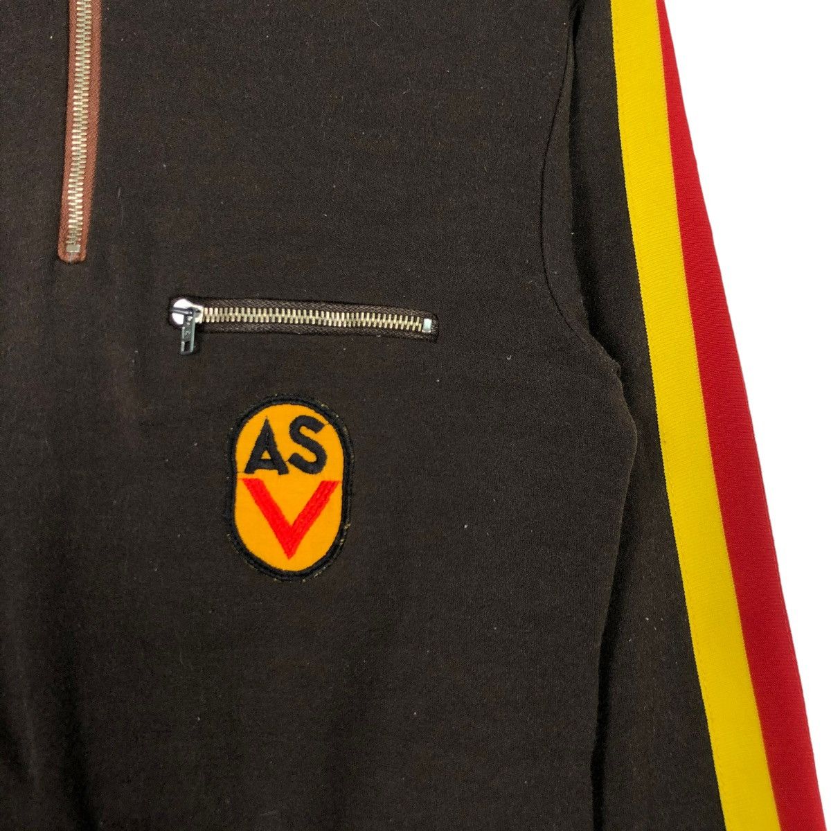 Vintage 🔥1973 ASV GERMAN TRAINER QUARTER ZIP PULLOVER SWEATER Size US M / EU 48-50 / 2 - 6 Thumbnail