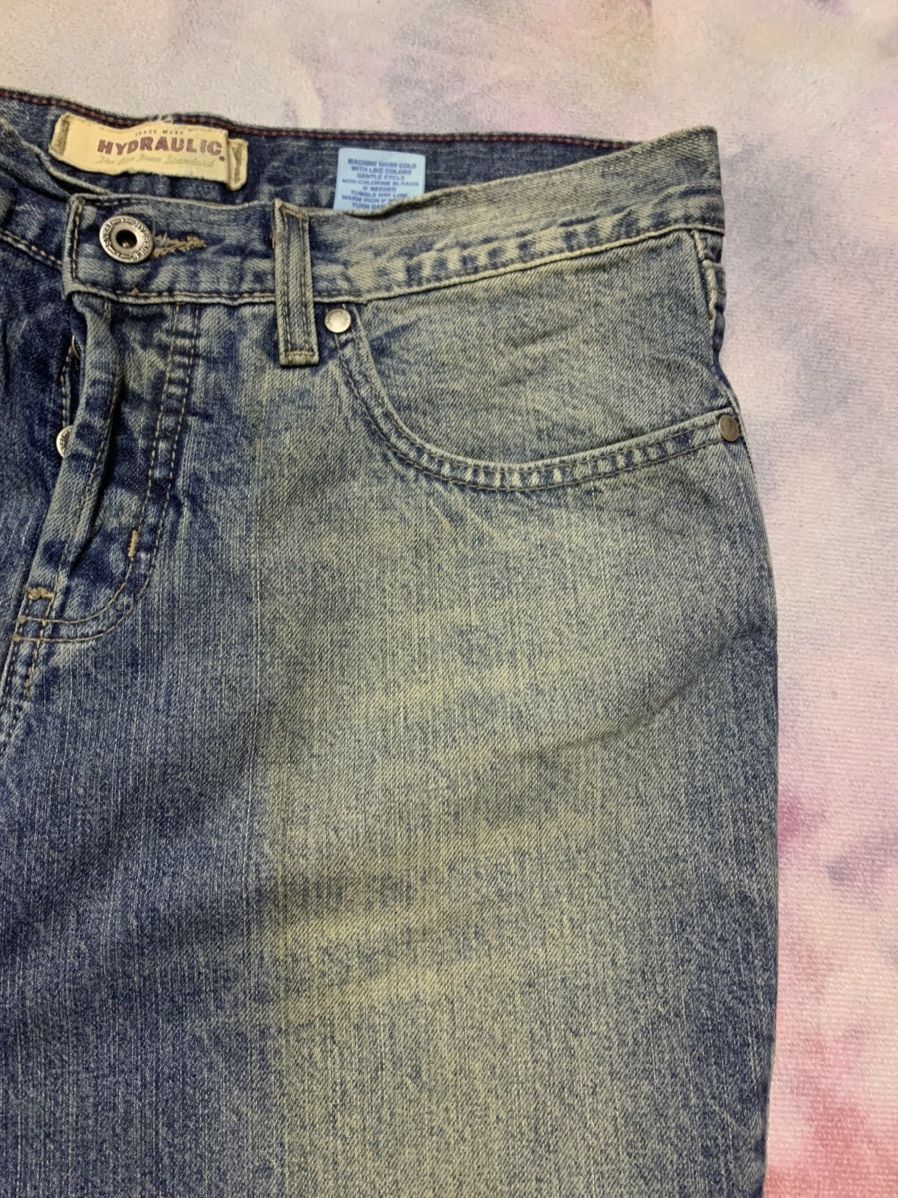 Hysteric Glamour Flare Japanese Brand HYDRAULIC Mud Washed Denim Size US 33 - 5 Thumbnail