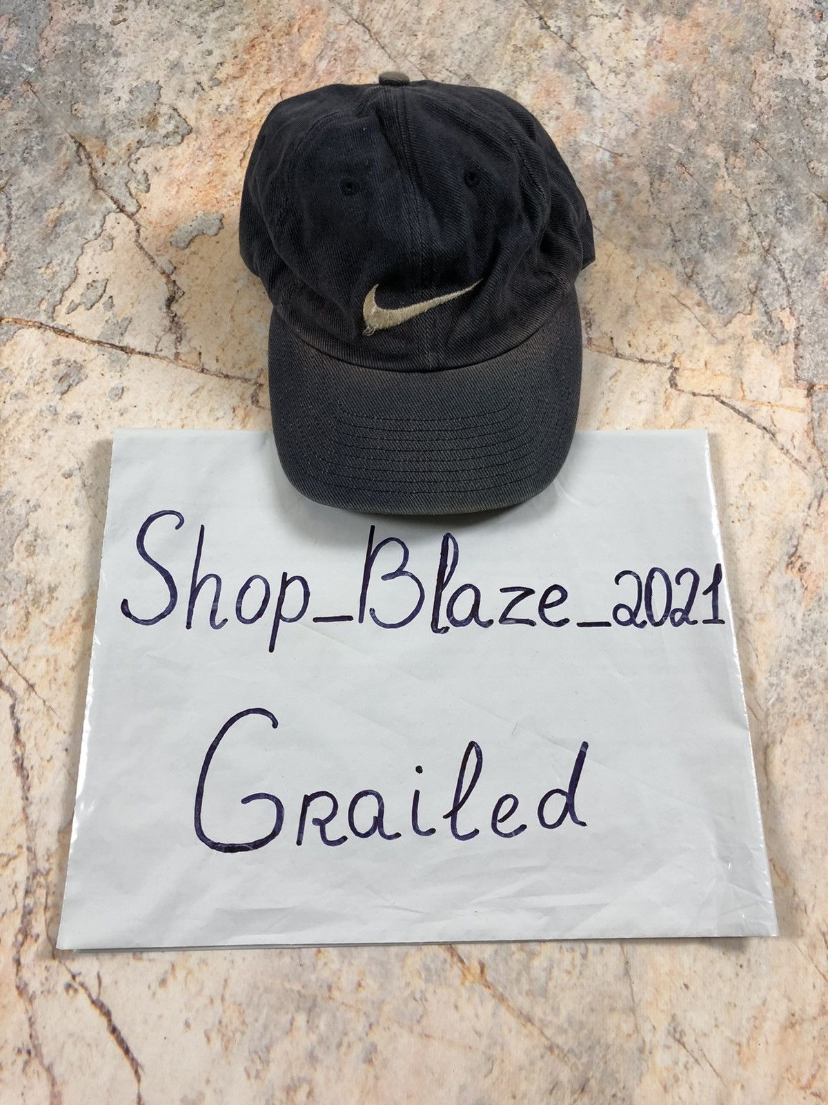 Nike × Vintage Nike vintage blue logo cap Size ONE SIZE - 2 Thumbnail