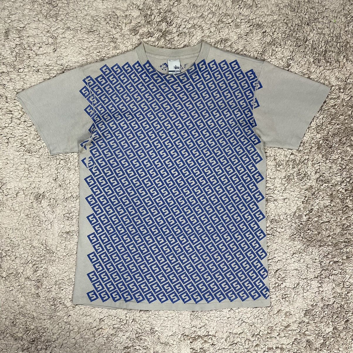 image of Stussy Ripoff Fendi Overprint T-Shirt in Light Brown, Men's (Size Medium)