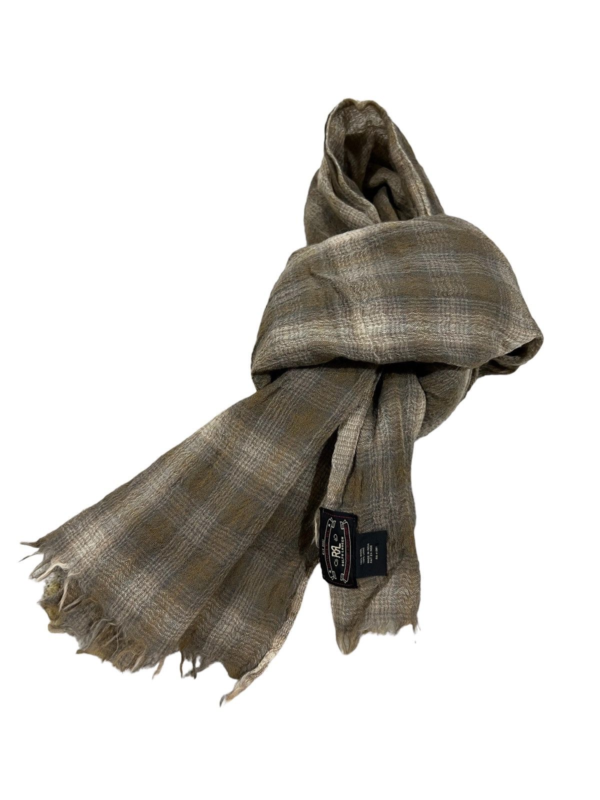 RRL Ralph Lauren GRAIL🔥RRL 🇺🇸 Classic Madras Checked Plaid Wool Scarves Size ONE SIZE - 1 Thumbnail