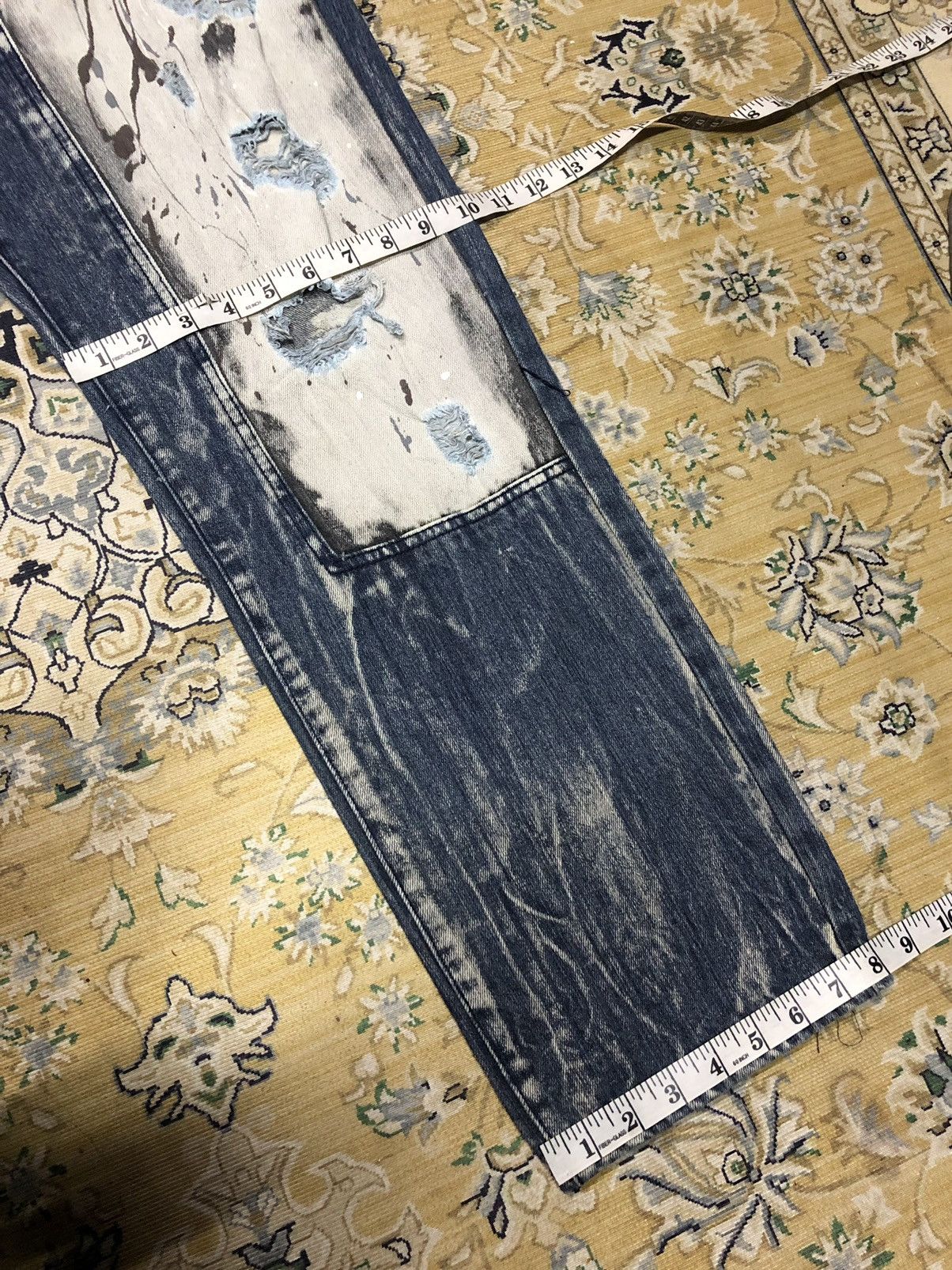 Other RECONTRUCTED SPLATTER DISTRESSED DENIM BY DIAMOND STASH Size US 41 - 8 Thumbnail