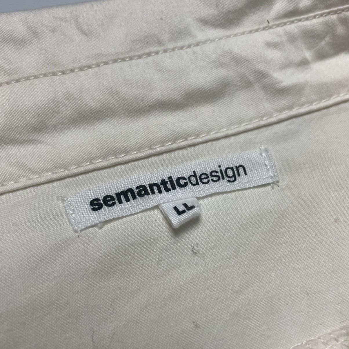 Seditionaries 🇯🇵 SEMANTIC DESIGN EMBROIDERED SPELL OUT BUTTON UP SHIRT Size US XL / EU 56 / 4 - 12 Thumbnail