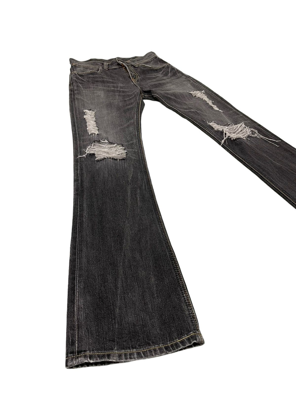 Japanese Brand Flare Jeans Wrangler Japan Distress Faded Boot Cut 6🟦1 Size US 29 - 1 Thumbnail