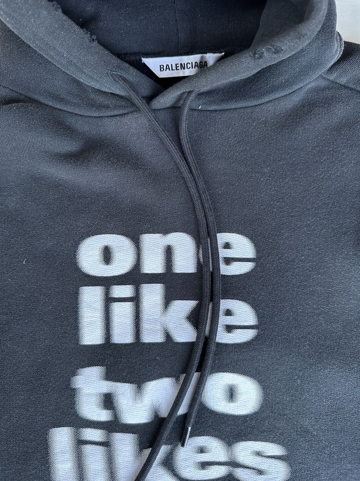 Balenciaga Blurred “One Like” hoodie (Winter 2020)