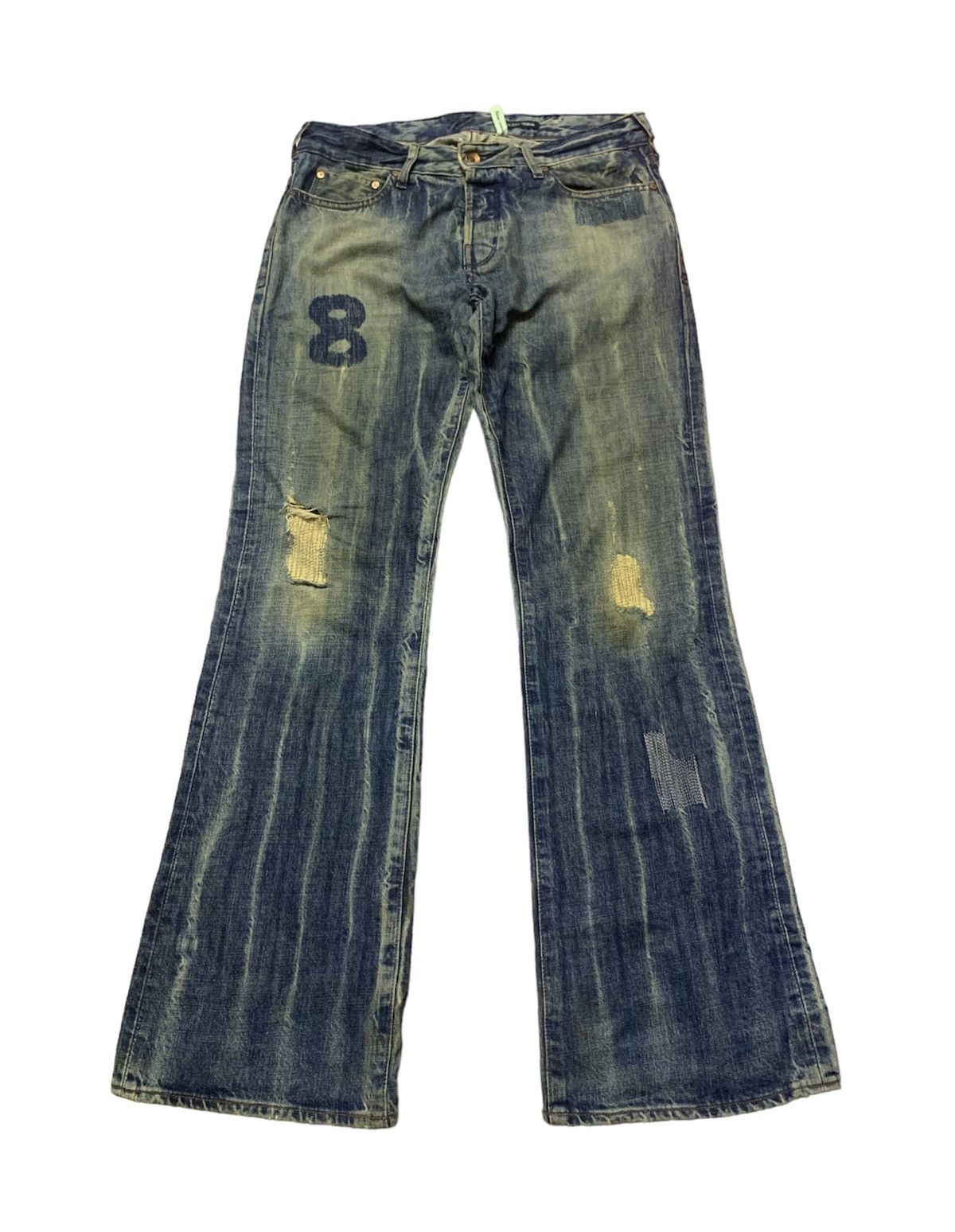 Guess Flare GUESS JEANS Mud Washed Rusty Denim | Grailed