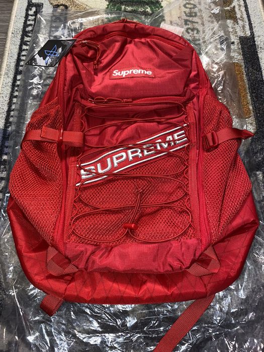 Supreme fw17 cheap backpack red