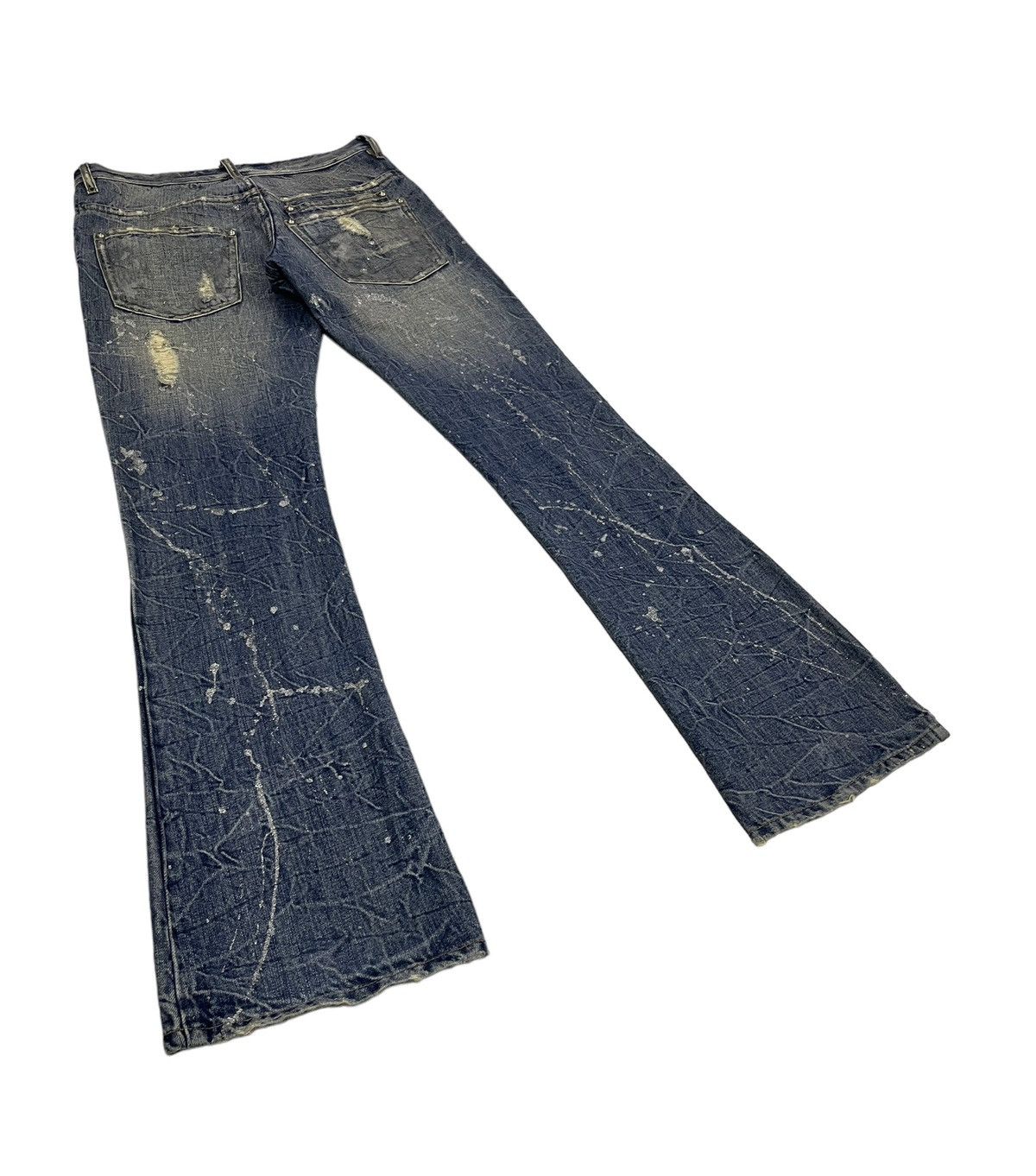 If Six Was Nine Midas Japan Flare Distressed Jeans Hysteric Style Size US 30 / EU 46 - 5 Thumbnail