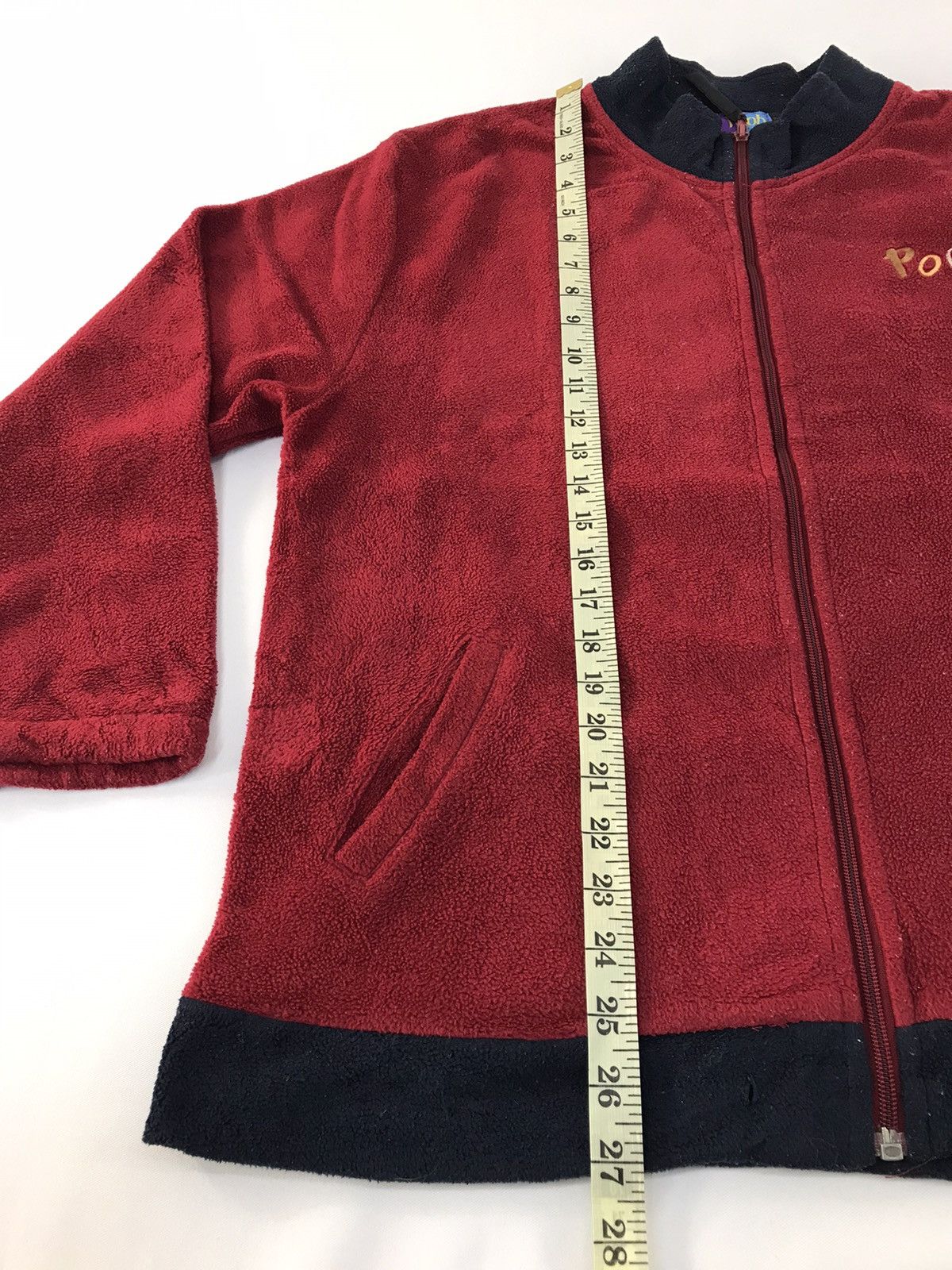 Disney The Pooh Fleece Full Zip Jacket Big Embroidery Logo