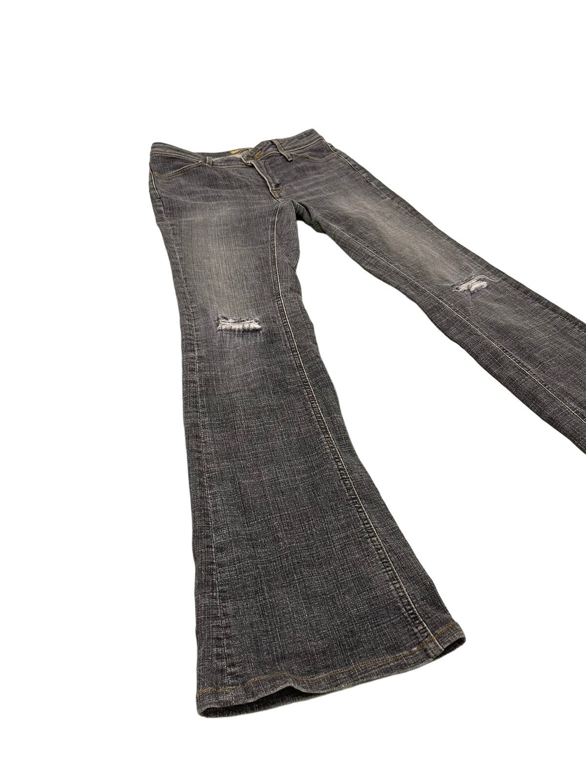 Japanese Brand Flare Jeans Ideo Japan Distress Stretch Boot Cut 6🟦1 Size US 31 - 1 Thumbnail
