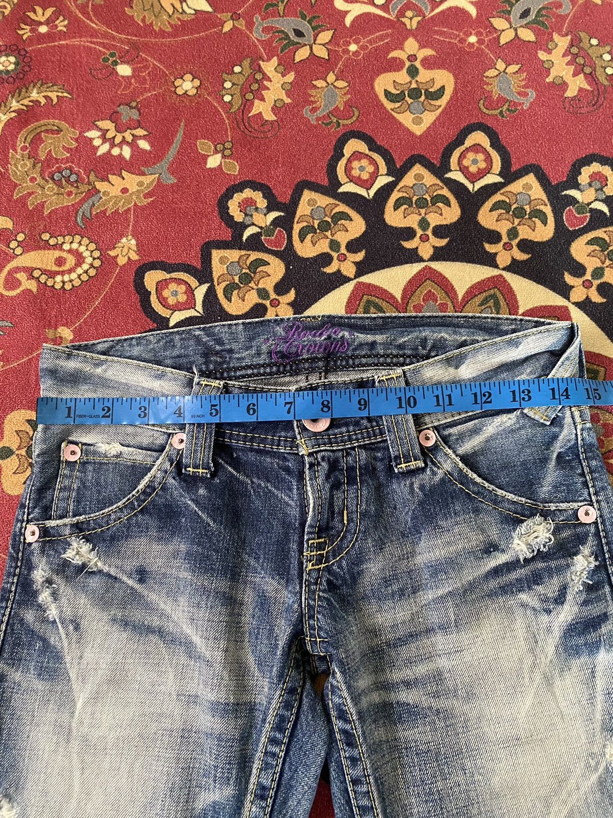 Hysteric Glamour 🔥RARE🔥Vintage Rodeo Crowns Flare Distressed Denim 29 Size 29" - 13 Thumbnail