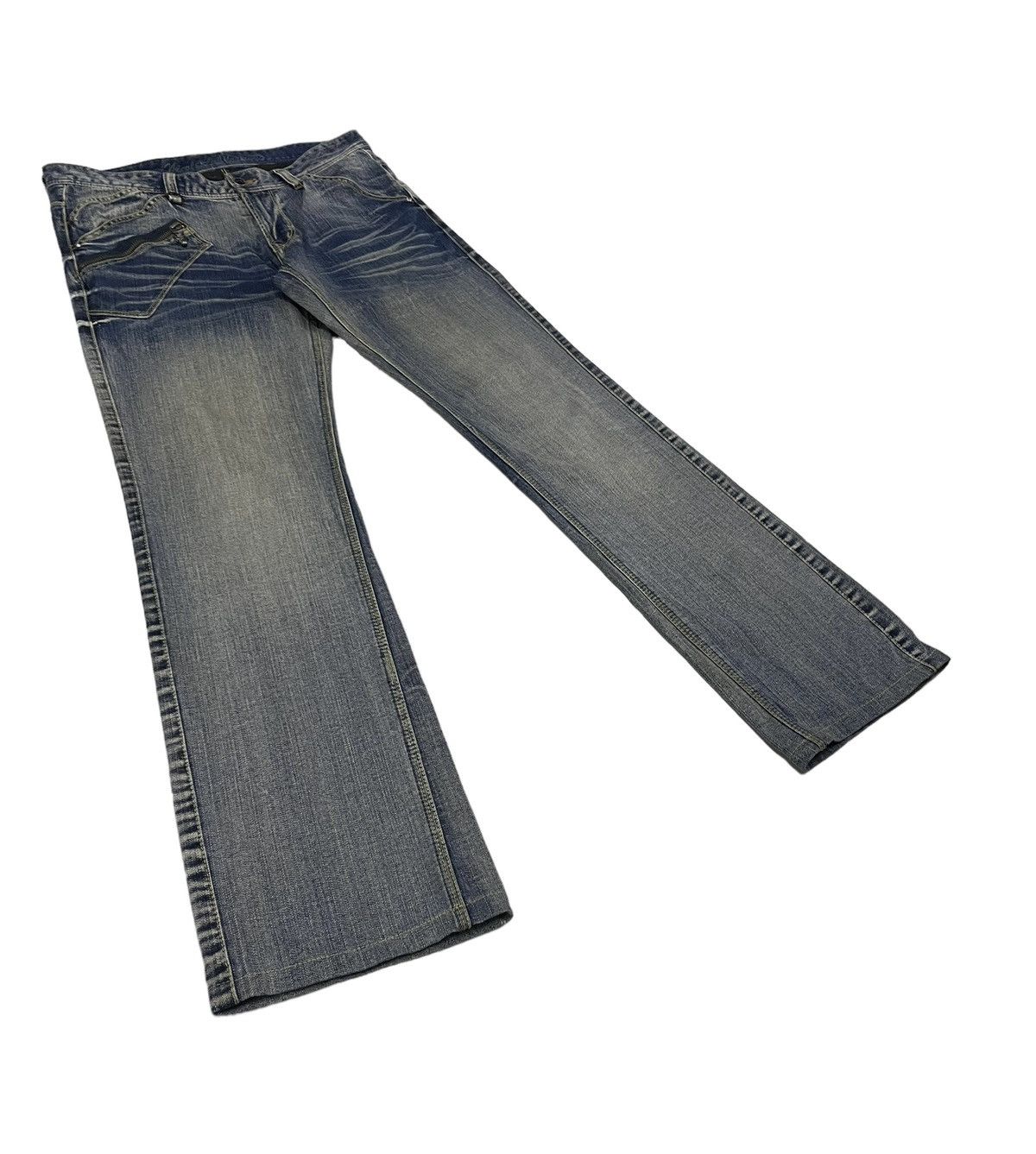 Japanese Brand Vintage NicoleClubForMen Japan Flare Jeans Size US 33 - 2 Thumbnail