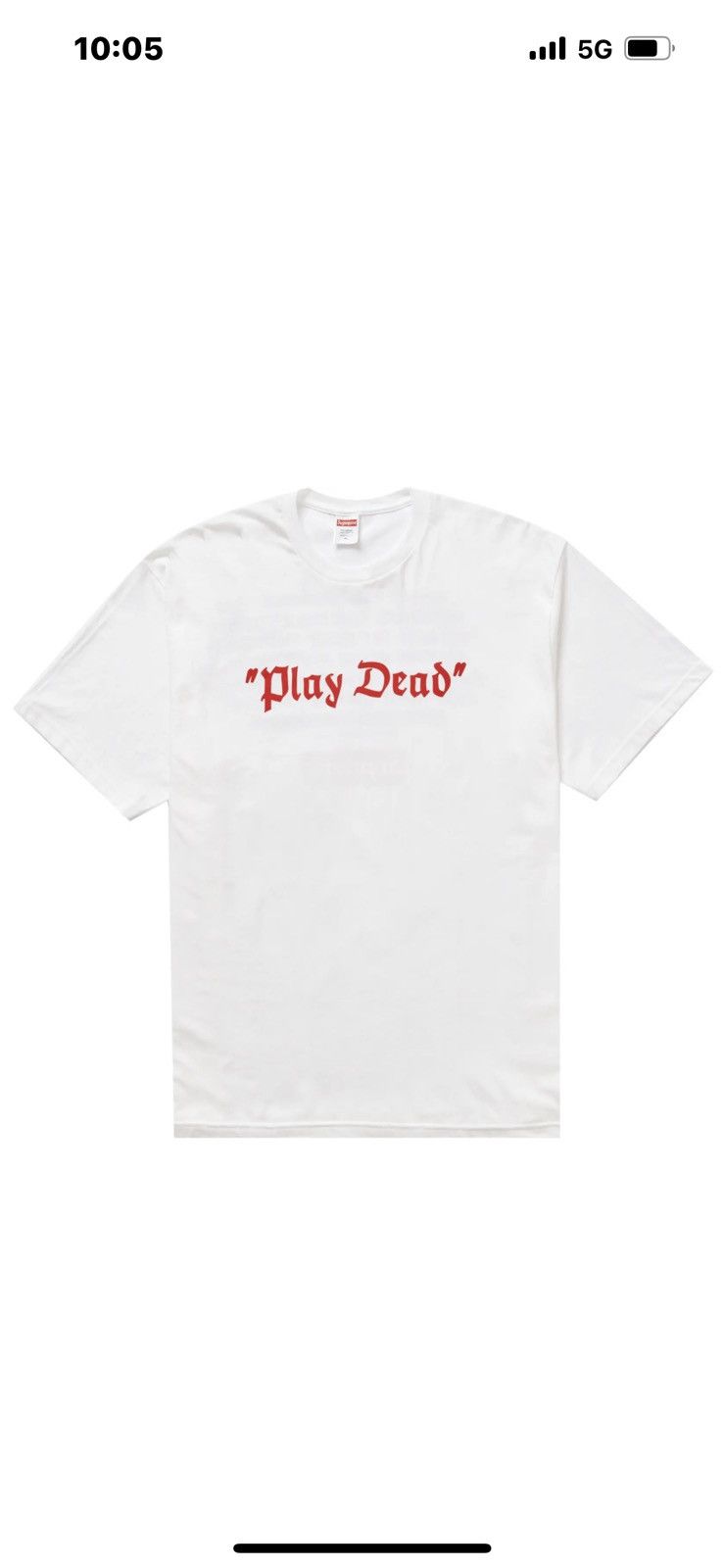 Supreme Supreme Play Dead Tee | Grailed
