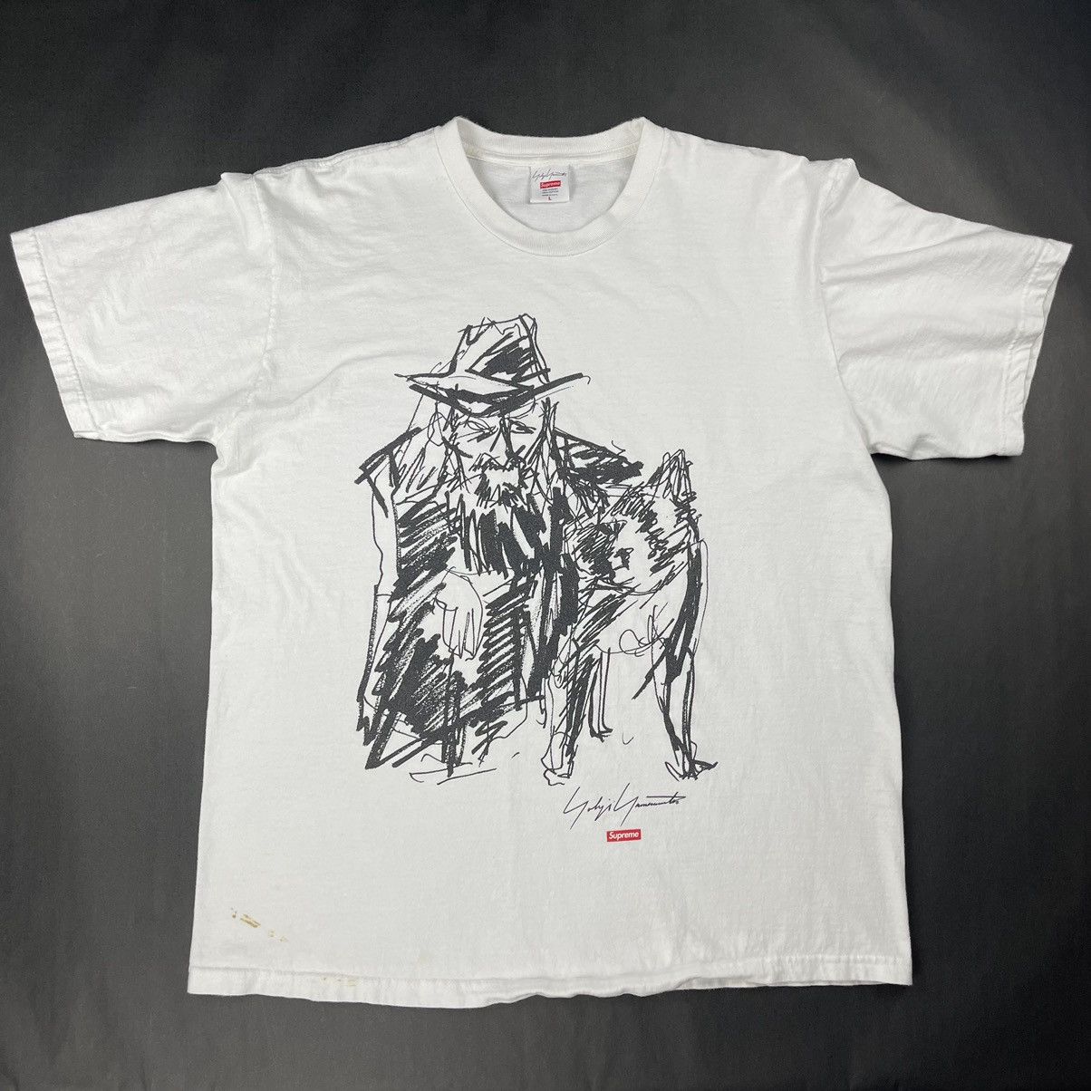 ★20AW WEEK4★Supreme Yohji Yamamoto Scribble Wolf Tee ☆20AW WEEK4☆Supreme Yohji Yamamoto Scribble Wolf Tee