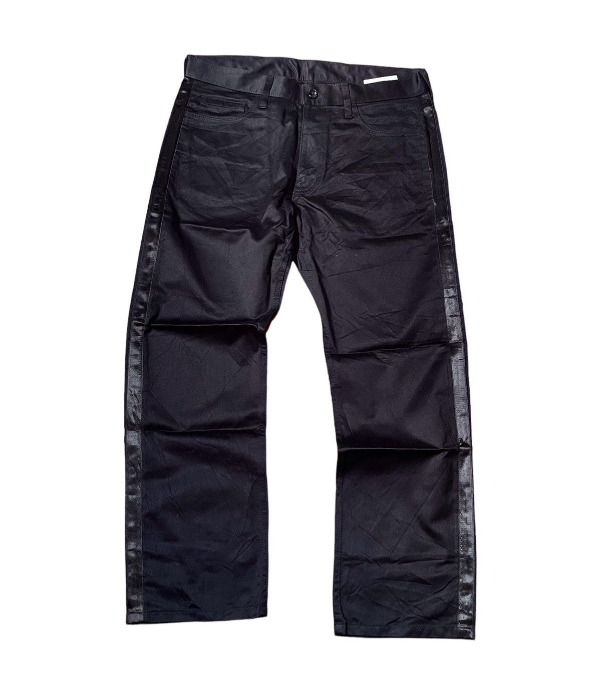 image of Comme Des Garcons x Comme Des Garcons Homme Cdg Homme Ad2006 Coated Side Paneled Trousers in Black 