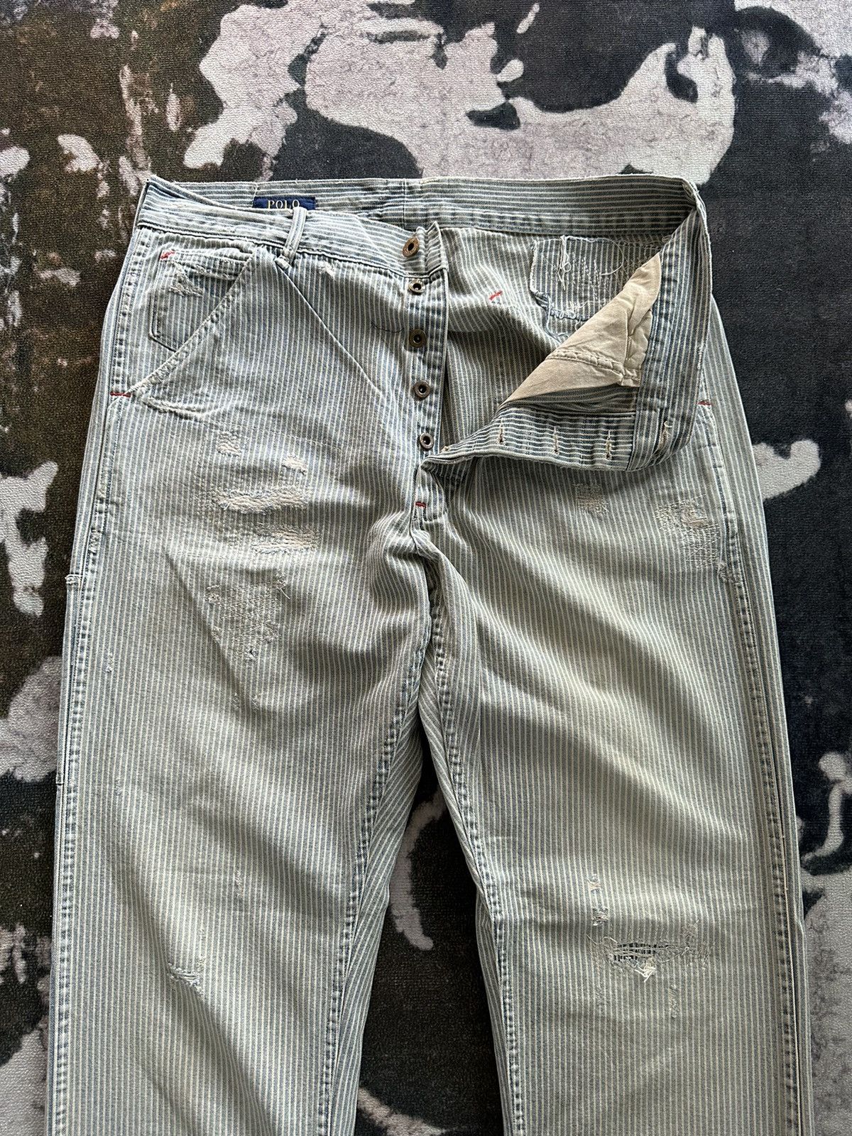 Polo Ralph Lauren 00s Polo Ralph Lauren carpenter wabash denim jeans Size US 34 / EU 50 - 5 Thumbnail