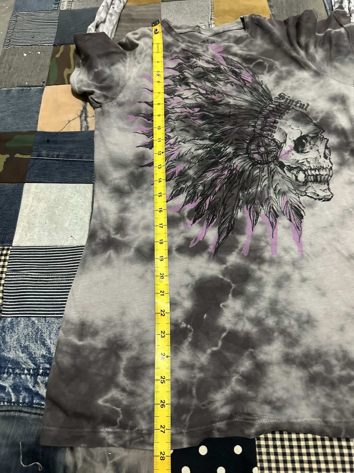 Japanese Brand Sinful Tshirt with Skull Tattoo Sleeve Punk Bondage Size M / US 6-8 / IT 42-44 - 14 Thumbnail