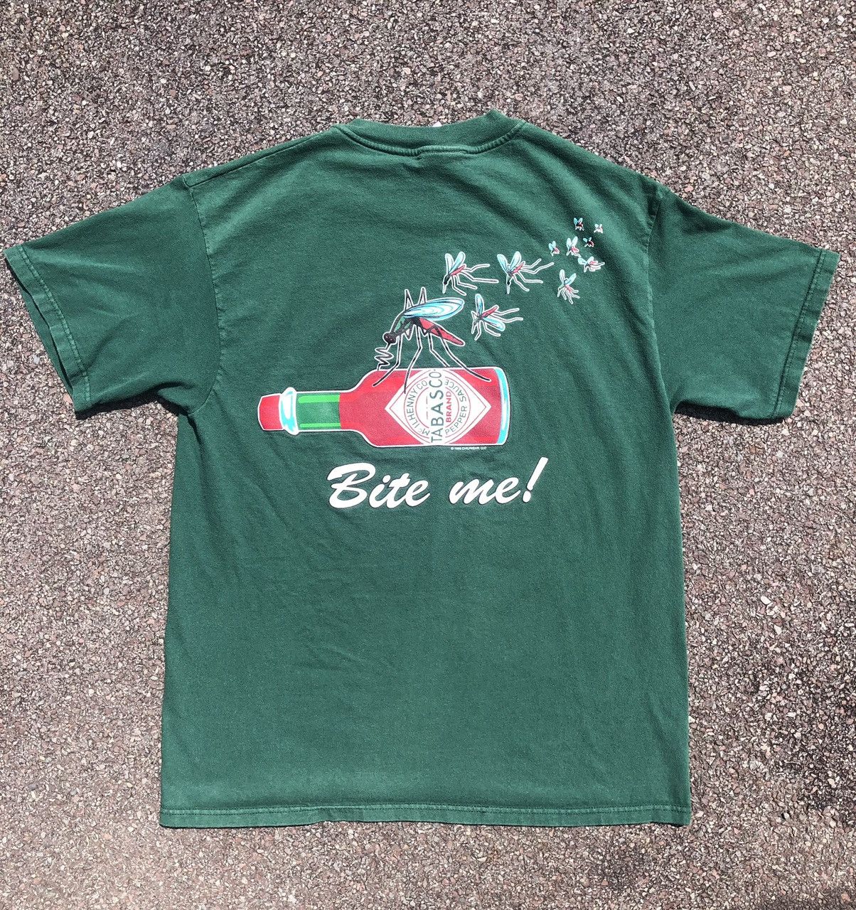Vintage Vintage 90s Tabasco Hot Sauce Tee Shirt Bite Me Grailed